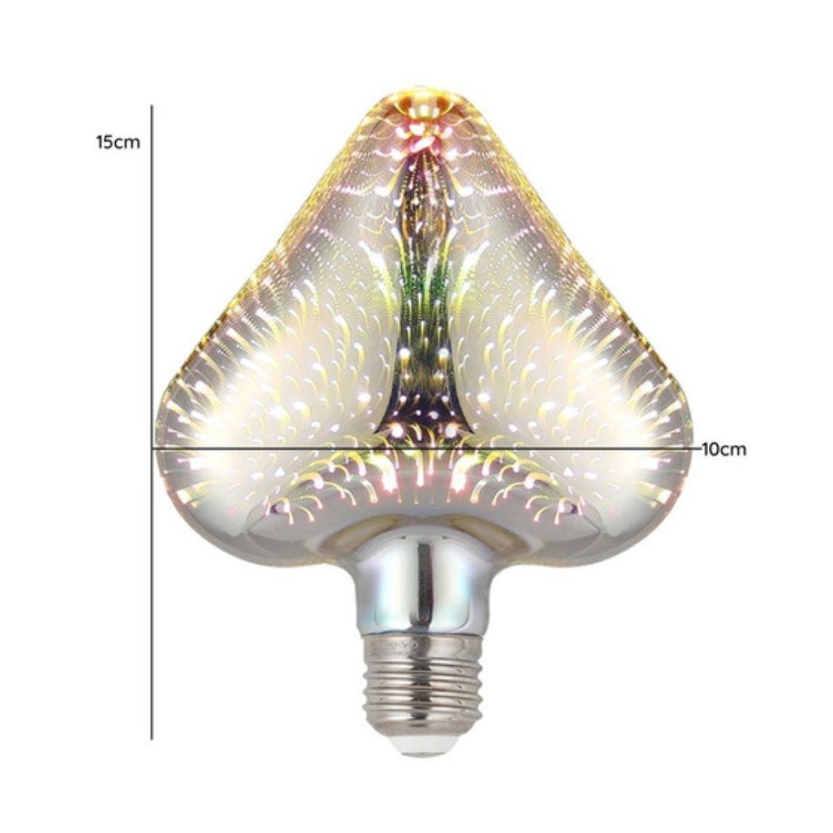 Ampolleta Led 3w 3d Rgb Diseño Corazon Decorativo Colores-2