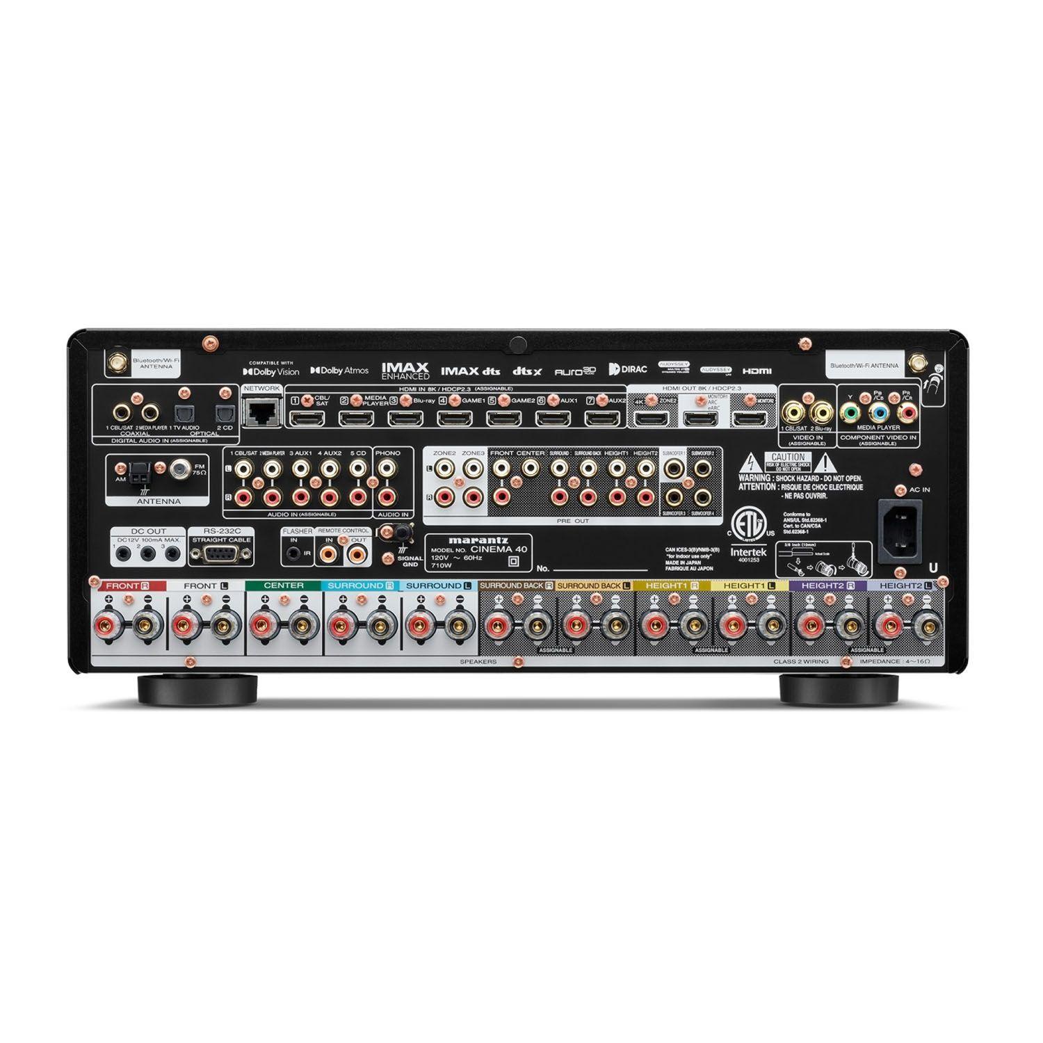 Receiver AV 9.4 CH 8K Con Streamer Marantz CINEMA 40-2