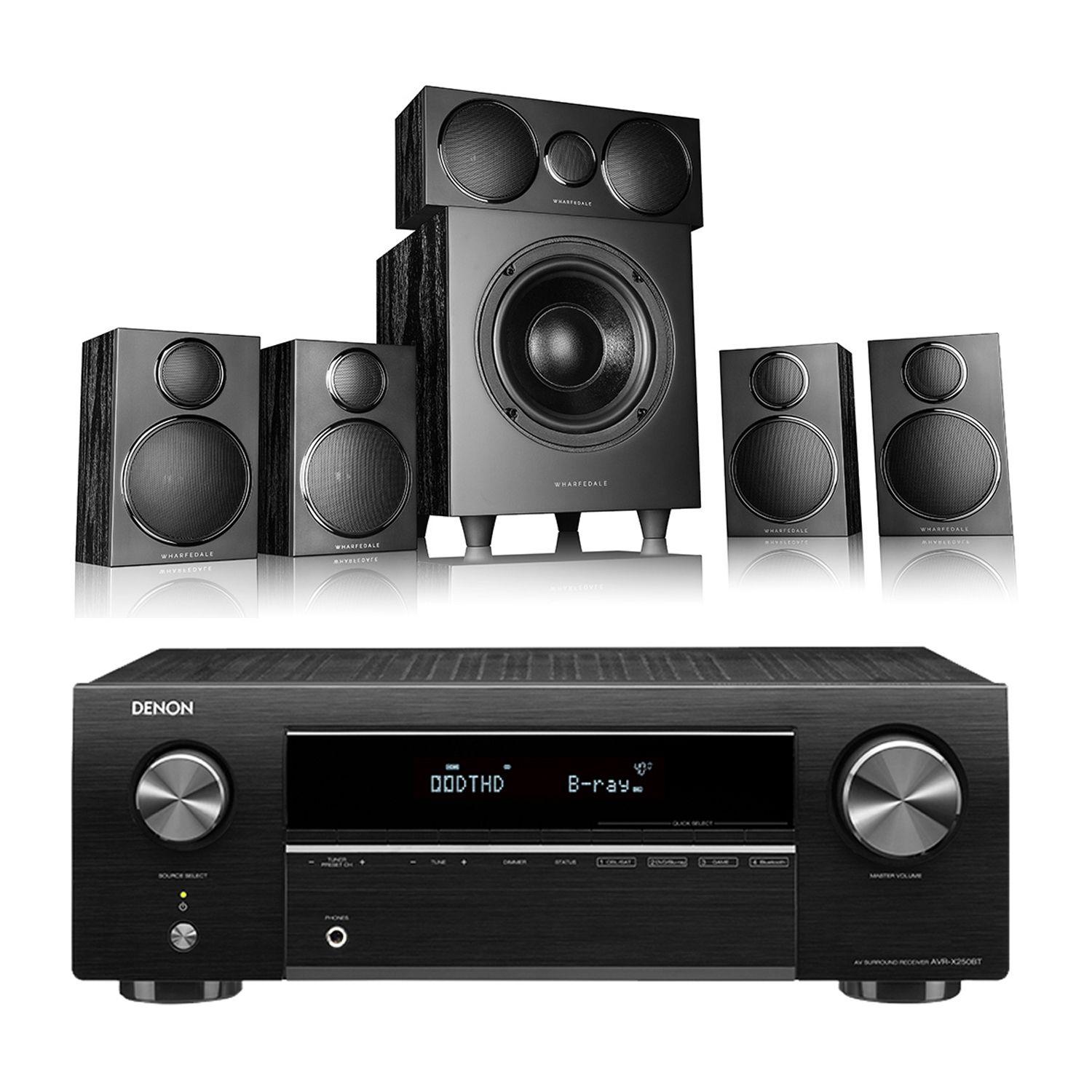 Kit AV Denon AVR-X250BT y sistema de Parlante Wharfedale DX-3 HCP-0