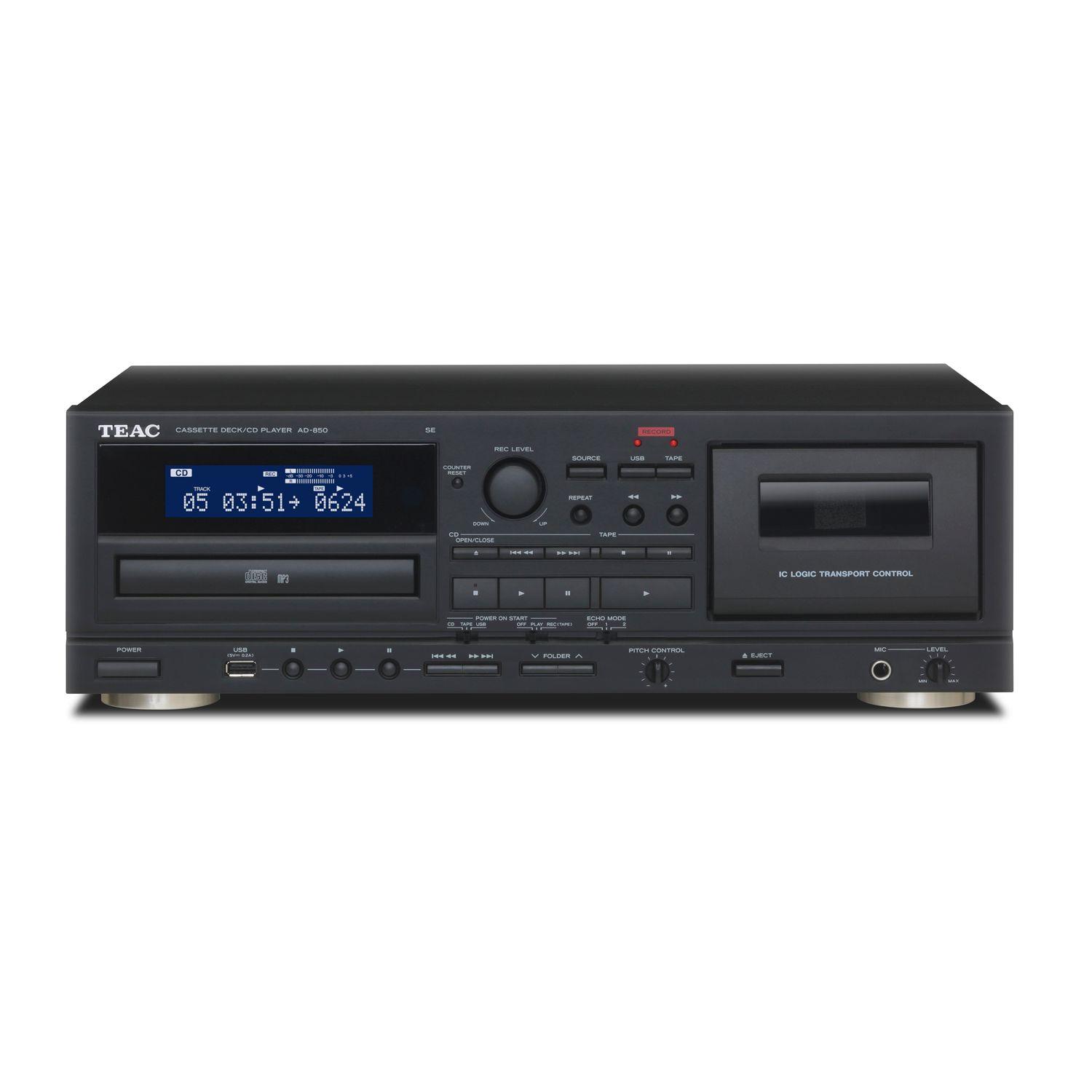 Deck de Cassette y Reproductor de CD con USB Teac AD-850-0