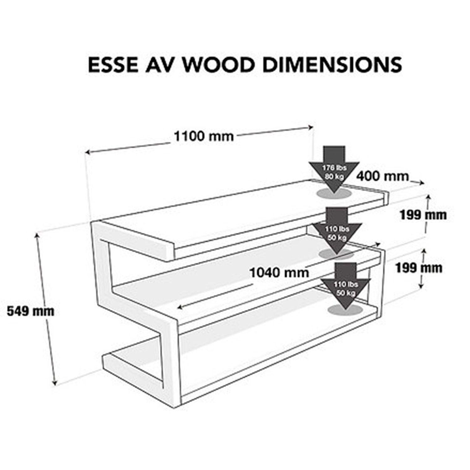 Rack para Equipos Hi-Fi A/V Norstone ESSEAVWN-3