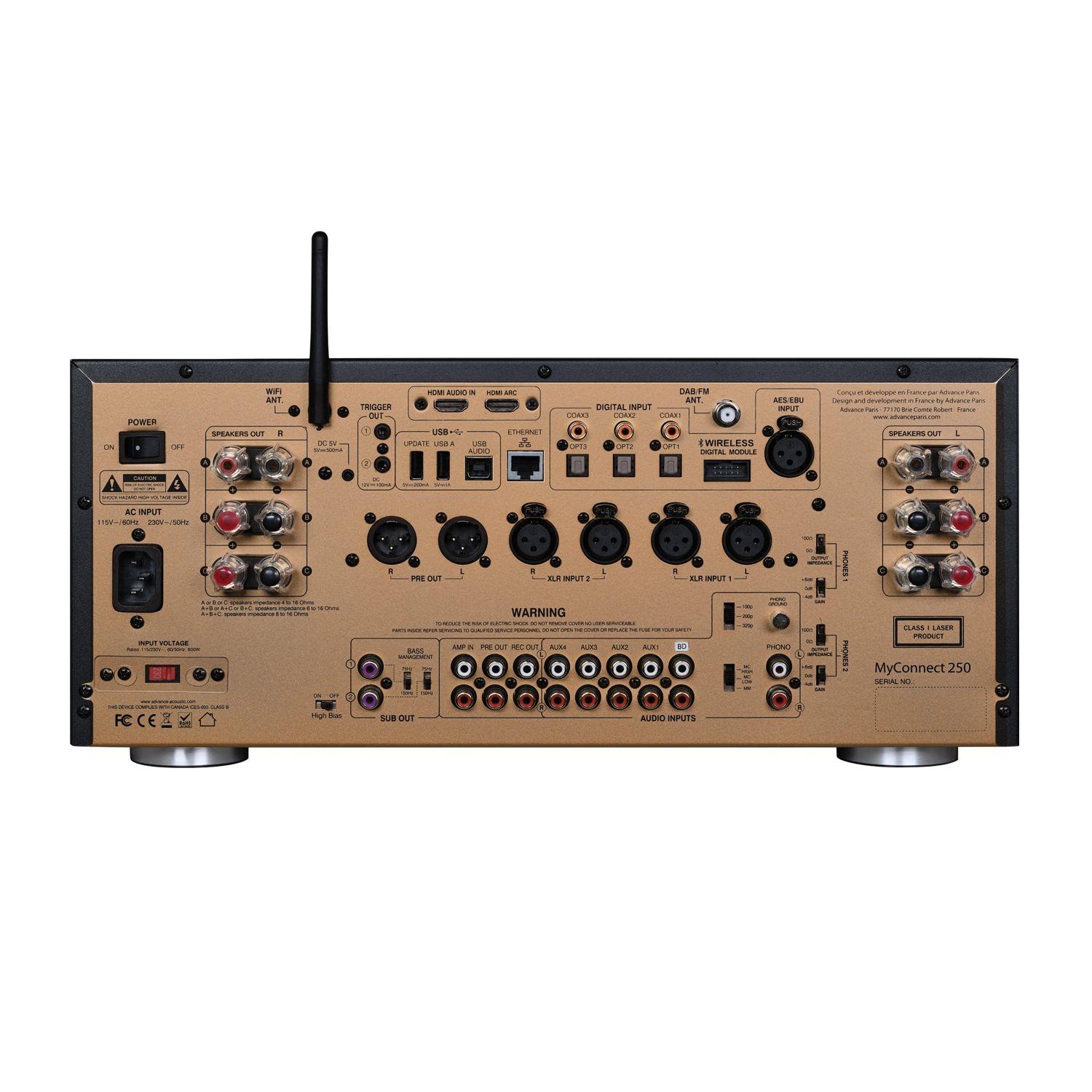 Receiver Stereo Híbrido/Streamer/Cd Advance Myconnect 250-1