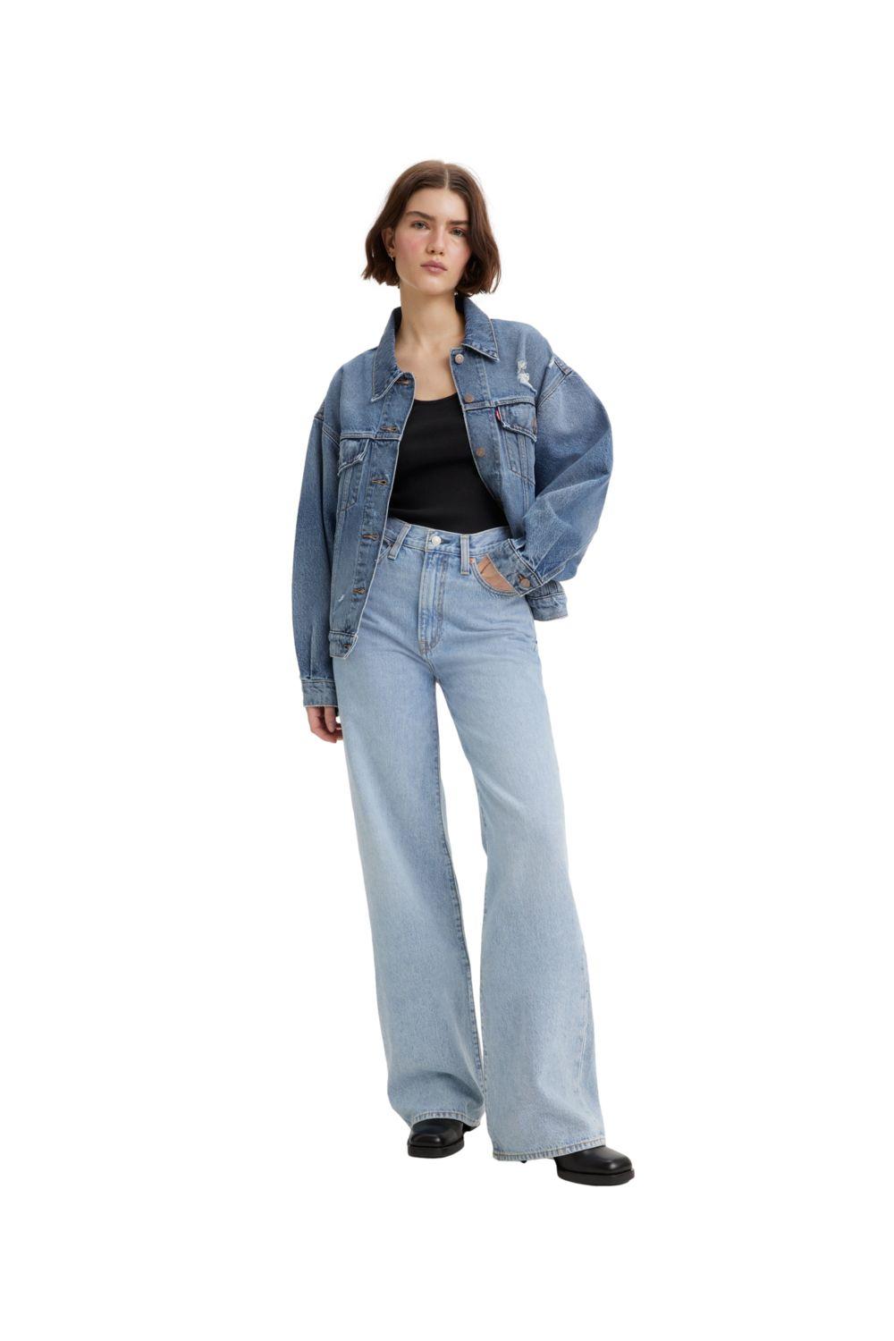 Jeans Mujer Ribcage Wide Leg Azul Levis A6081-0002-3