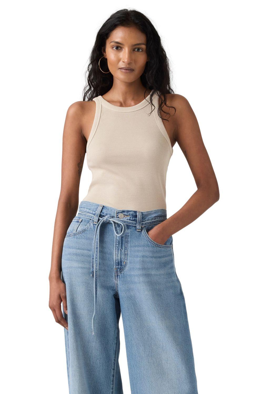 Polera Mujer Essential Racer Tank Gris Levis A3381-0039-0