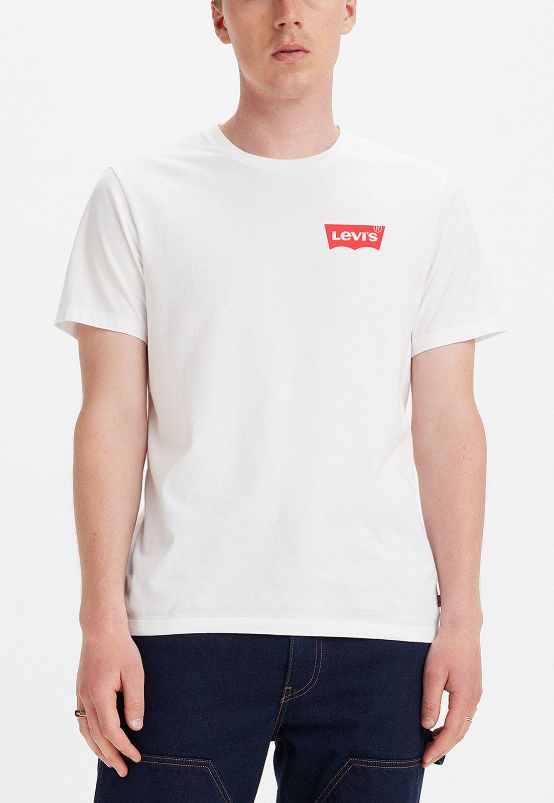 Polera Hombre Cuello Redondo Gráfica Blanco Levis 22491-0995-0