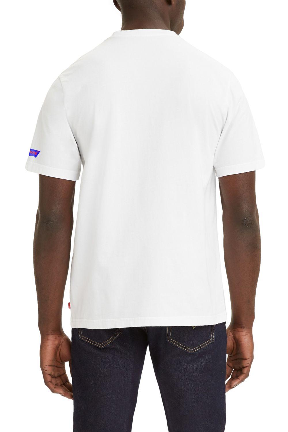 Polera Hombre Manga corta Gráfica Blanco Levis 16143-1012-3