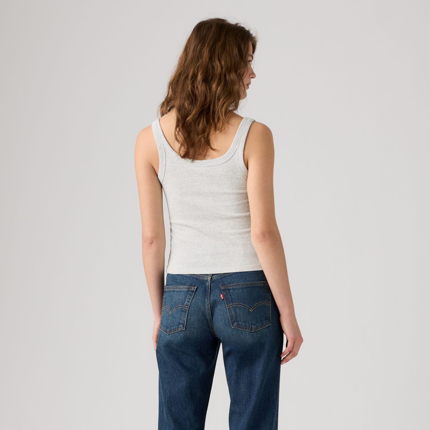 Polera Mujer Essential Ribbed Tank Gris Levis 005IN-0013-1