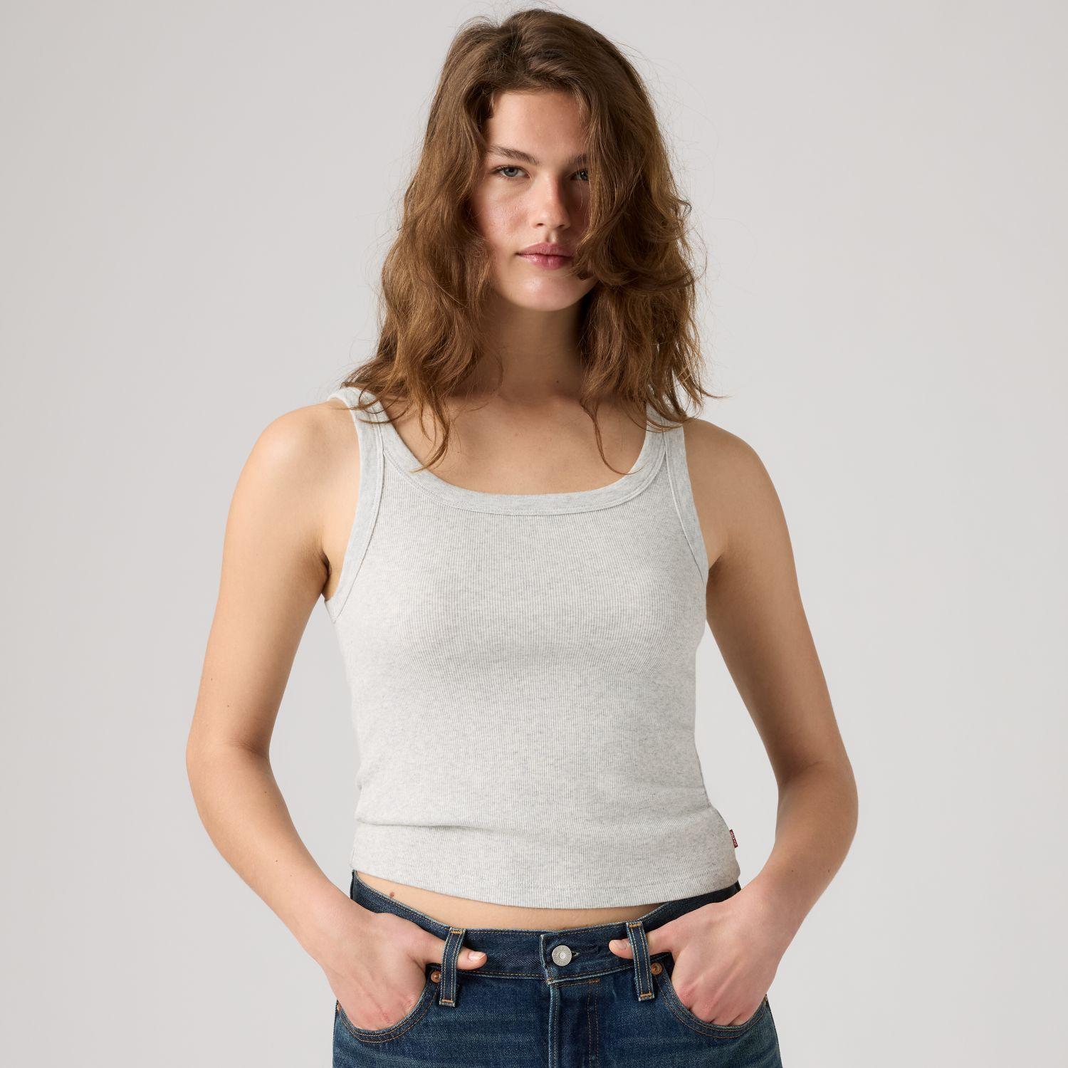 Polera Mujer Essential Ribbed Tank Gris Levis 005IN-0013-2