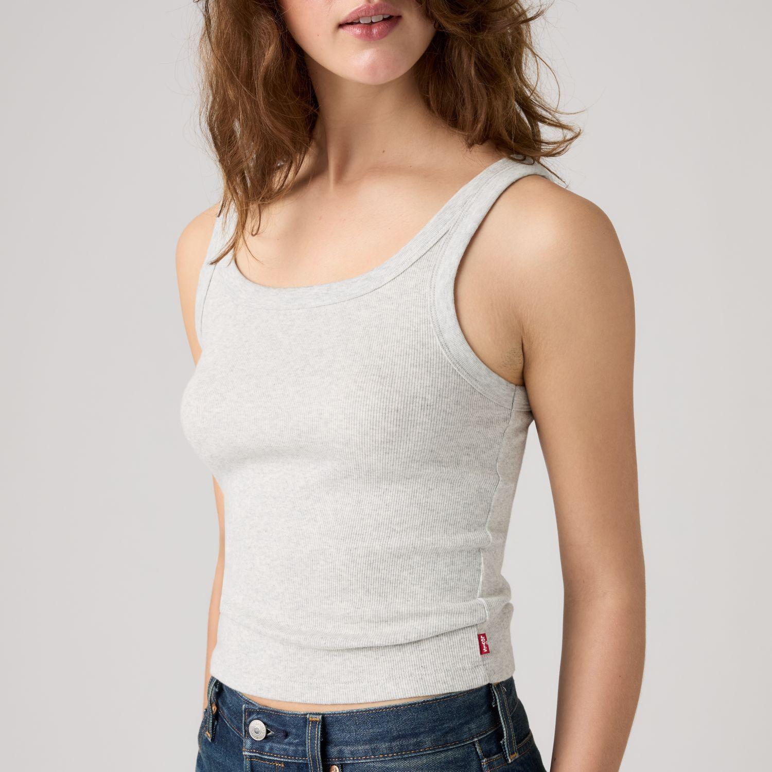 Polera Mujer Essential Ribbed Tank Gris Levis 005IN-0013-3