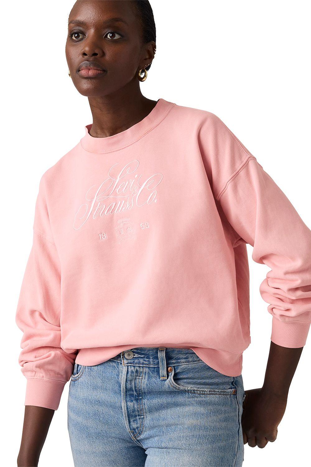 Polerón Mujer Vintage Boxy Crew Rosado Levis 005OZ-0014-2