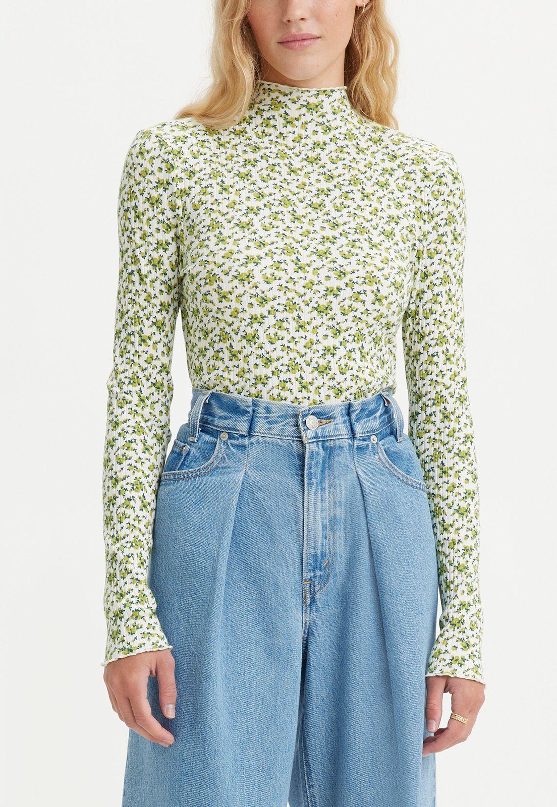 Polera Mujer Turtleneck Flores Verde Levis A4422-0001-0
