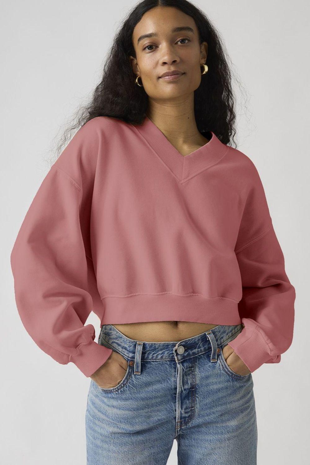 Polerón Mujer Vintage Vneck Rosado Levis 005IF-0008-2