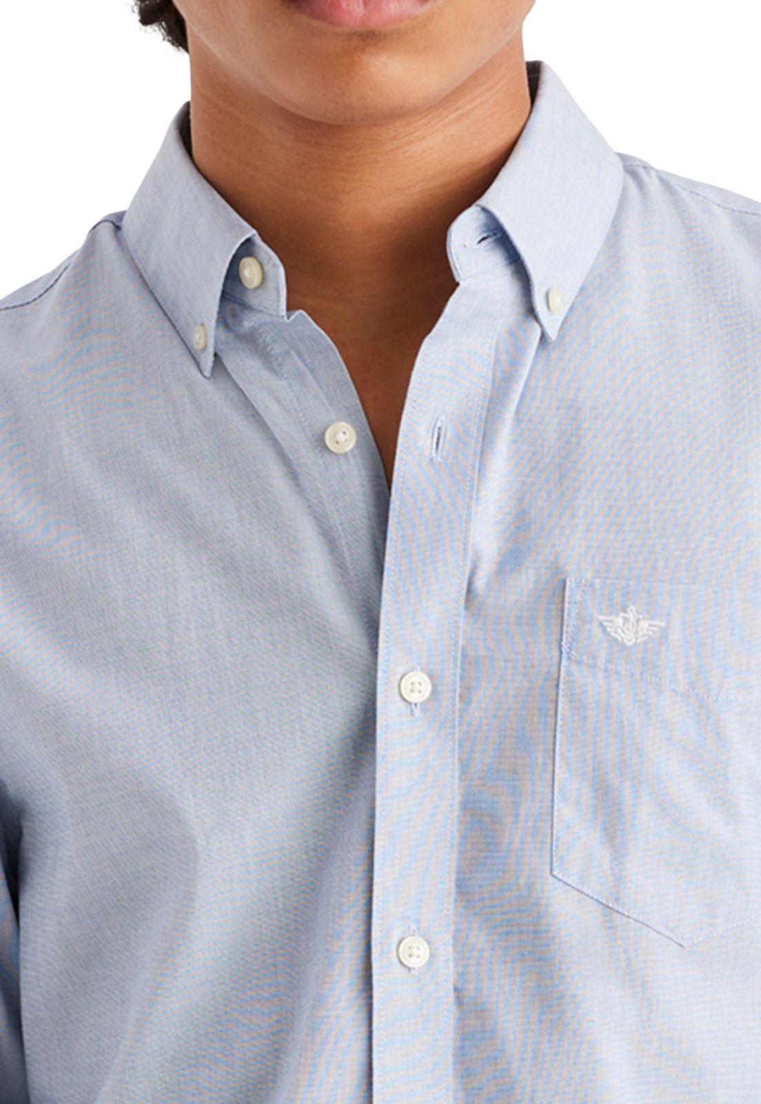 Camisa Hombre LS Stain Defender Classic Fit Celeste A4252-0000-2