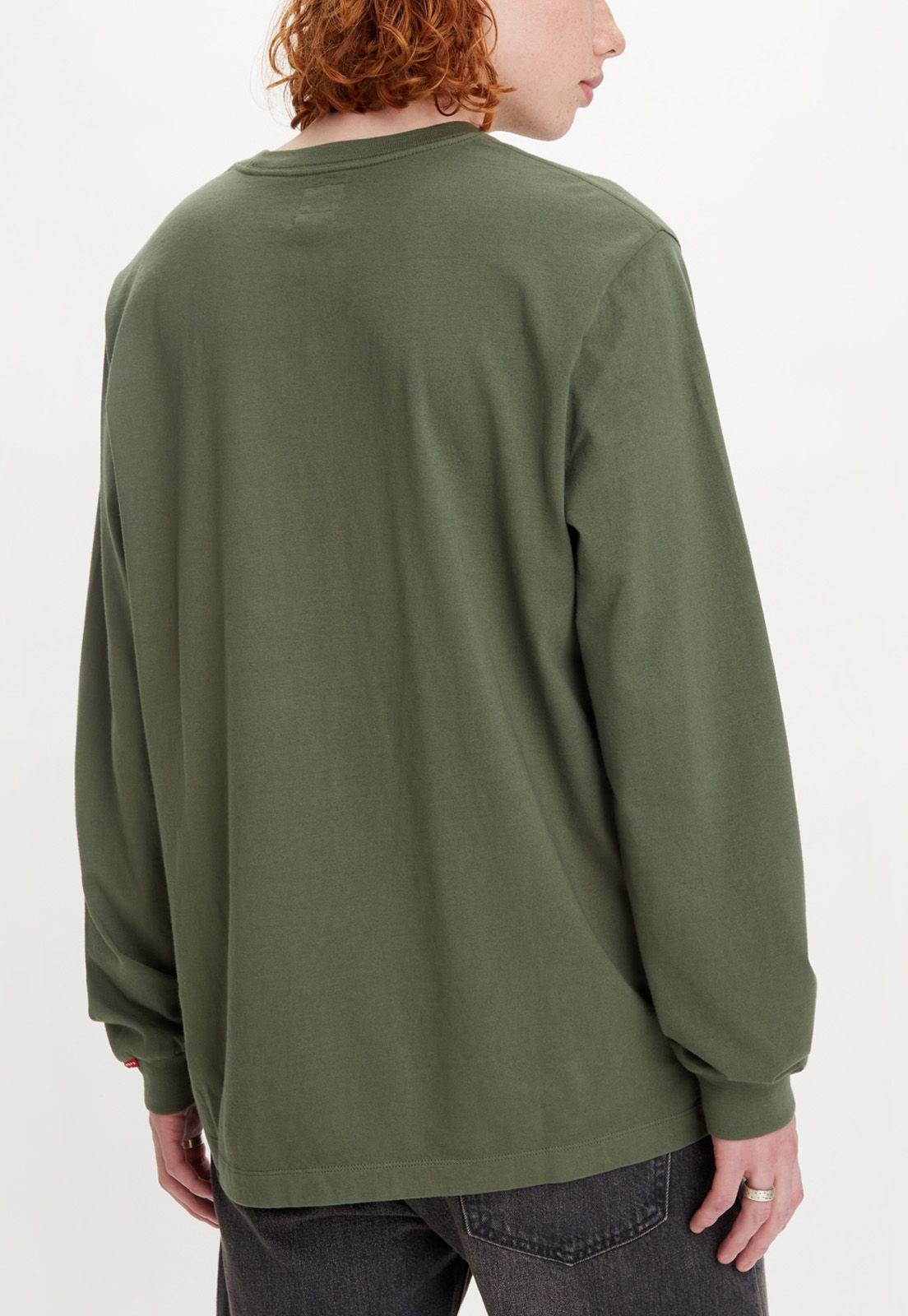Polera Hombre Manga Larga Red Tab Verde Levis A0642-0028-1