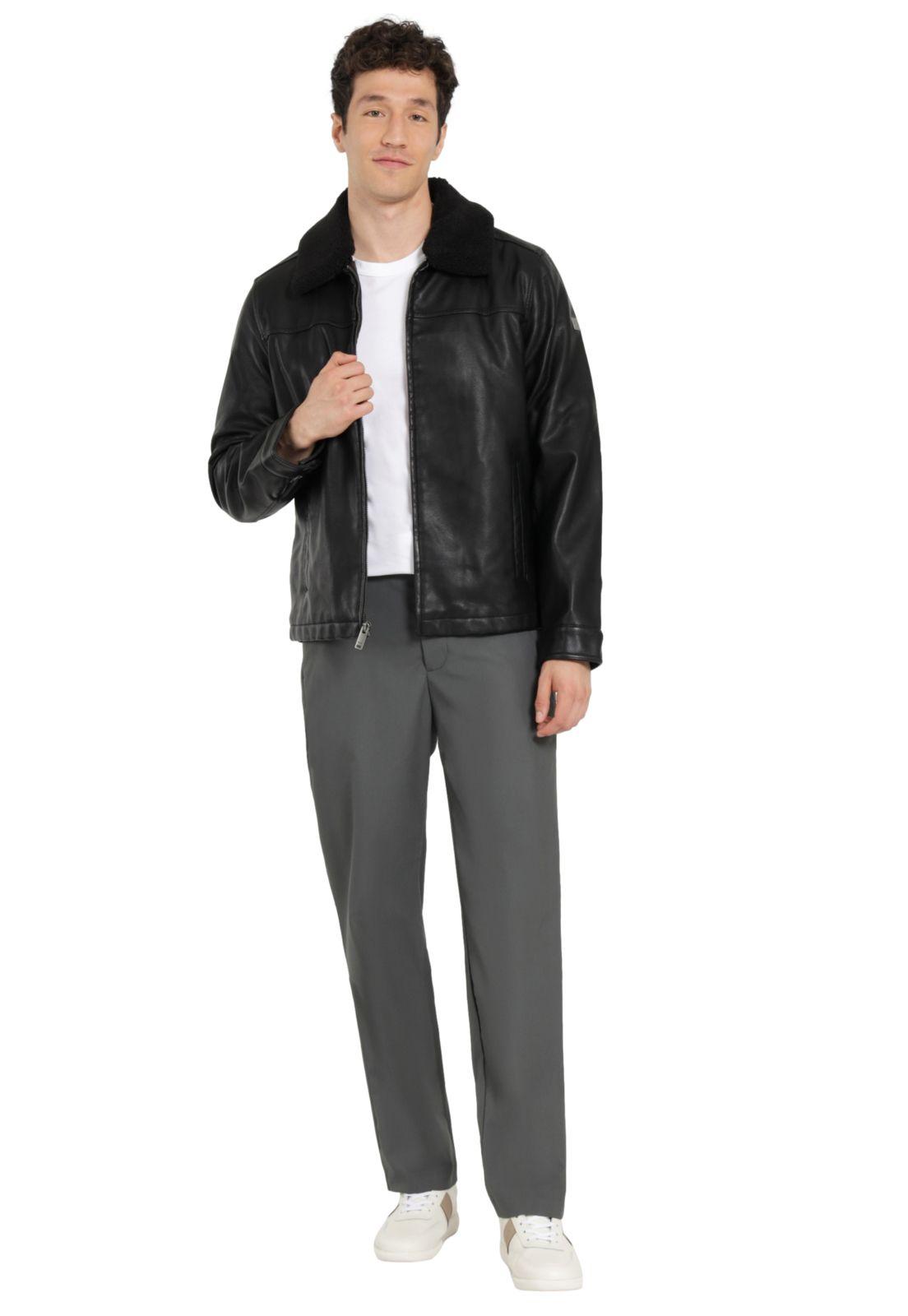 Chaqueta Hombre Sherpa Slim Fit Negro 95868-0022-3