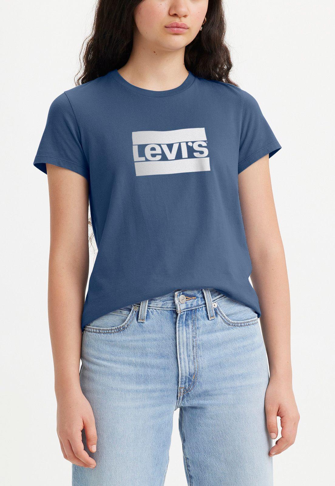 Polera Mujer Manga Corta Azul Levis 17369-2084-0