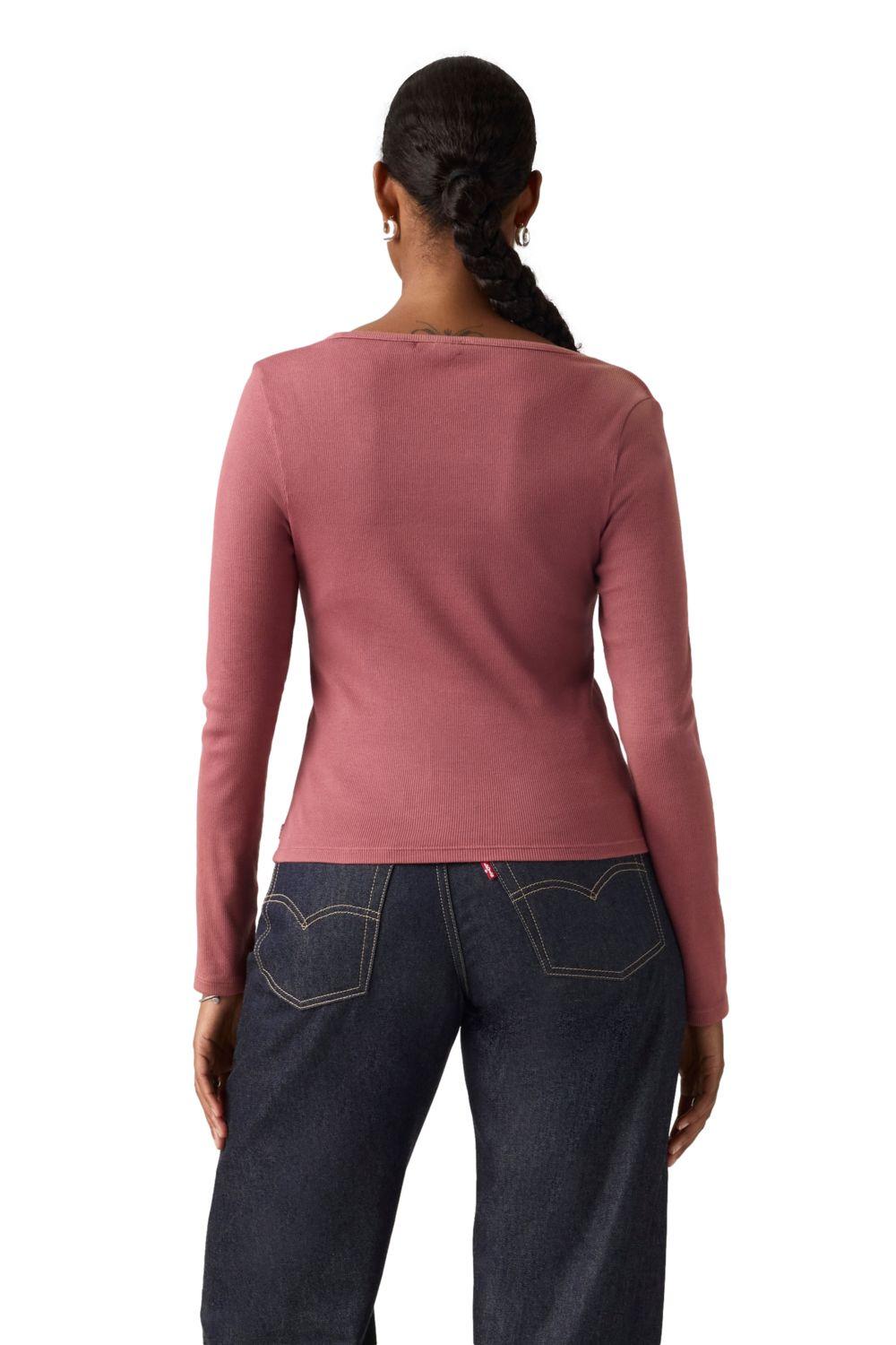 Polera Mujer Essential Neck Burdeo Levis 005IO-0008-1