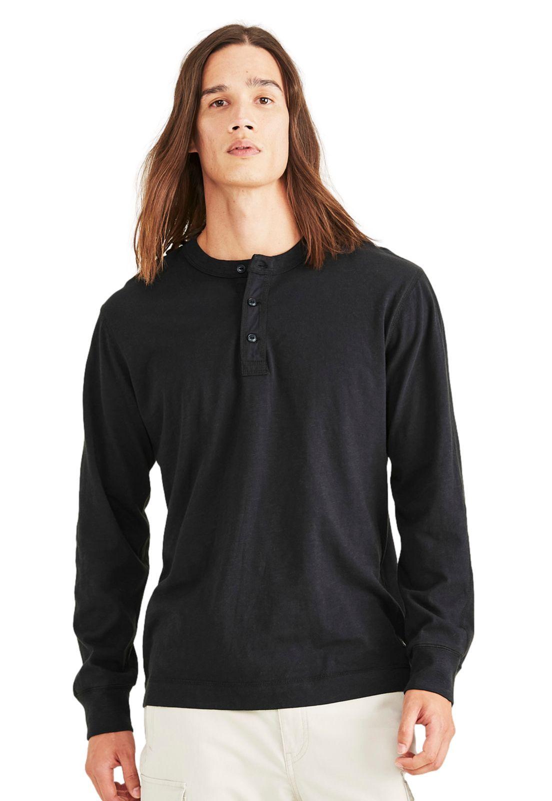 Polera Hombre Henley Regular Fit Negro-0