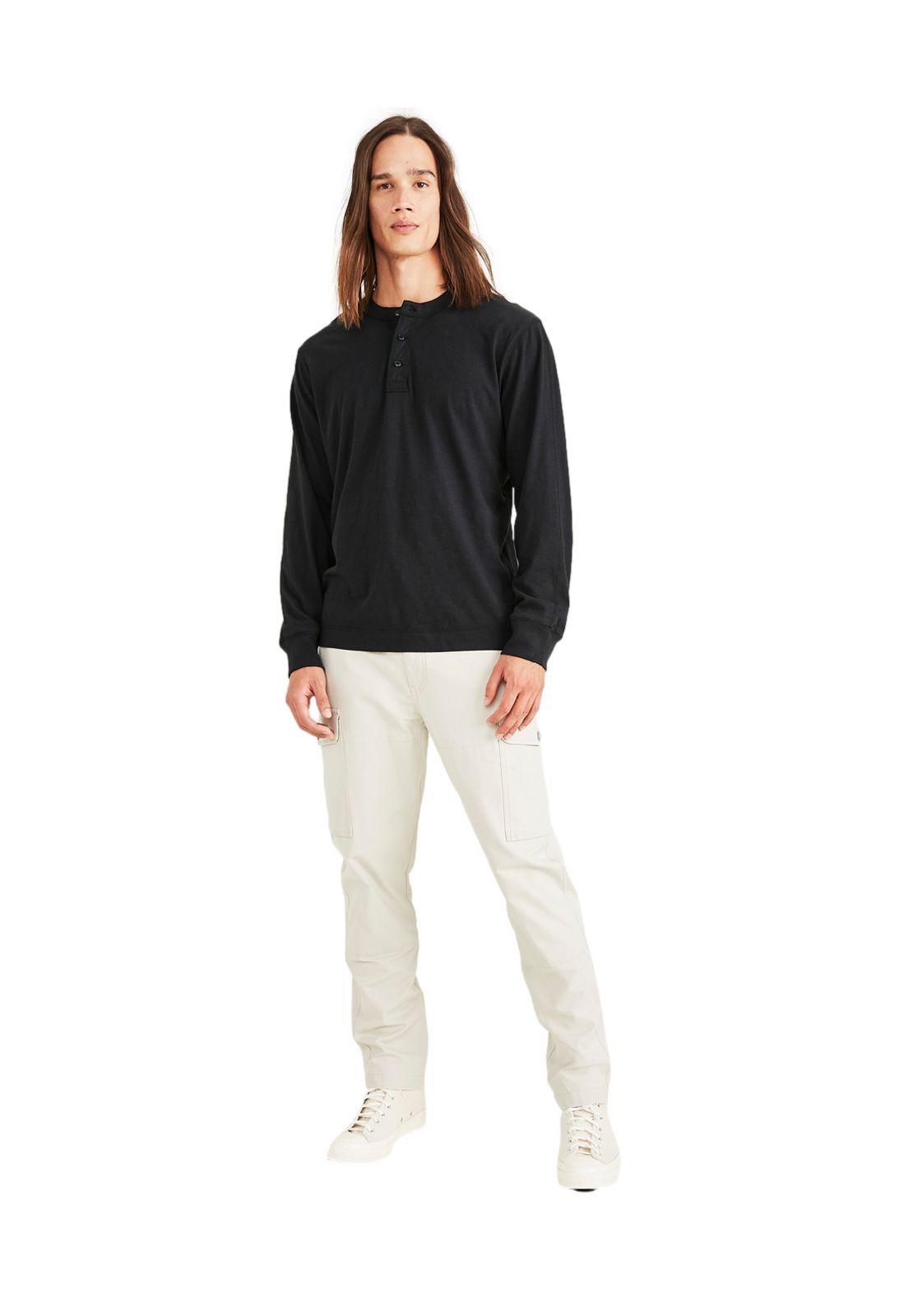 Polera Hombre Henley Regular Fit Negro-2