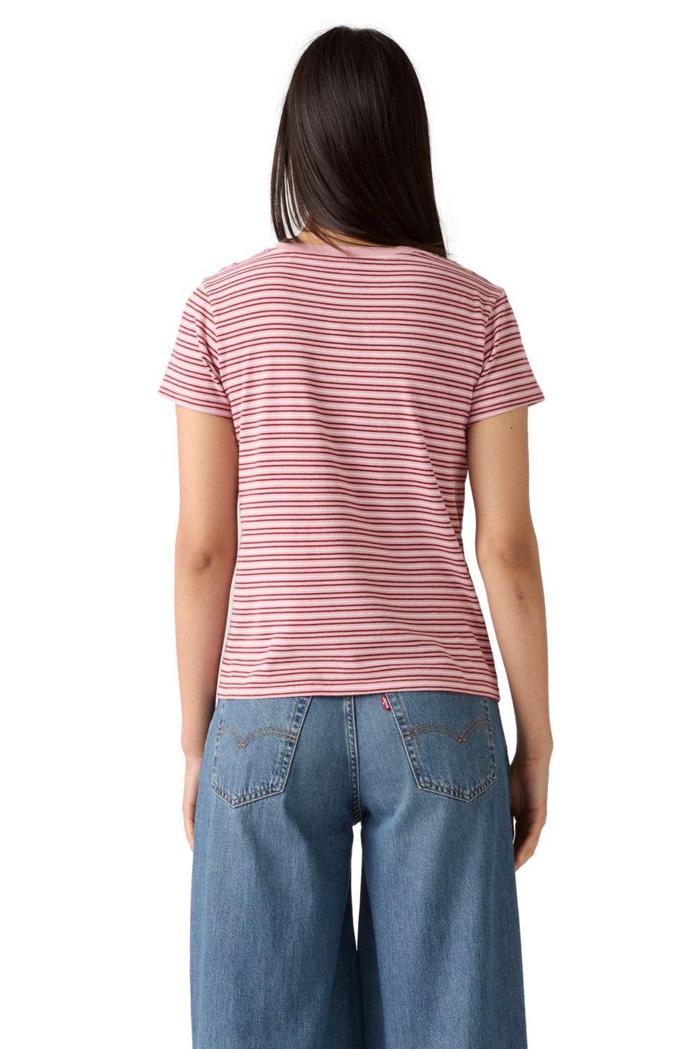 Polera Mujer Perfect Vneck Rosado Levis 85341-0123-1