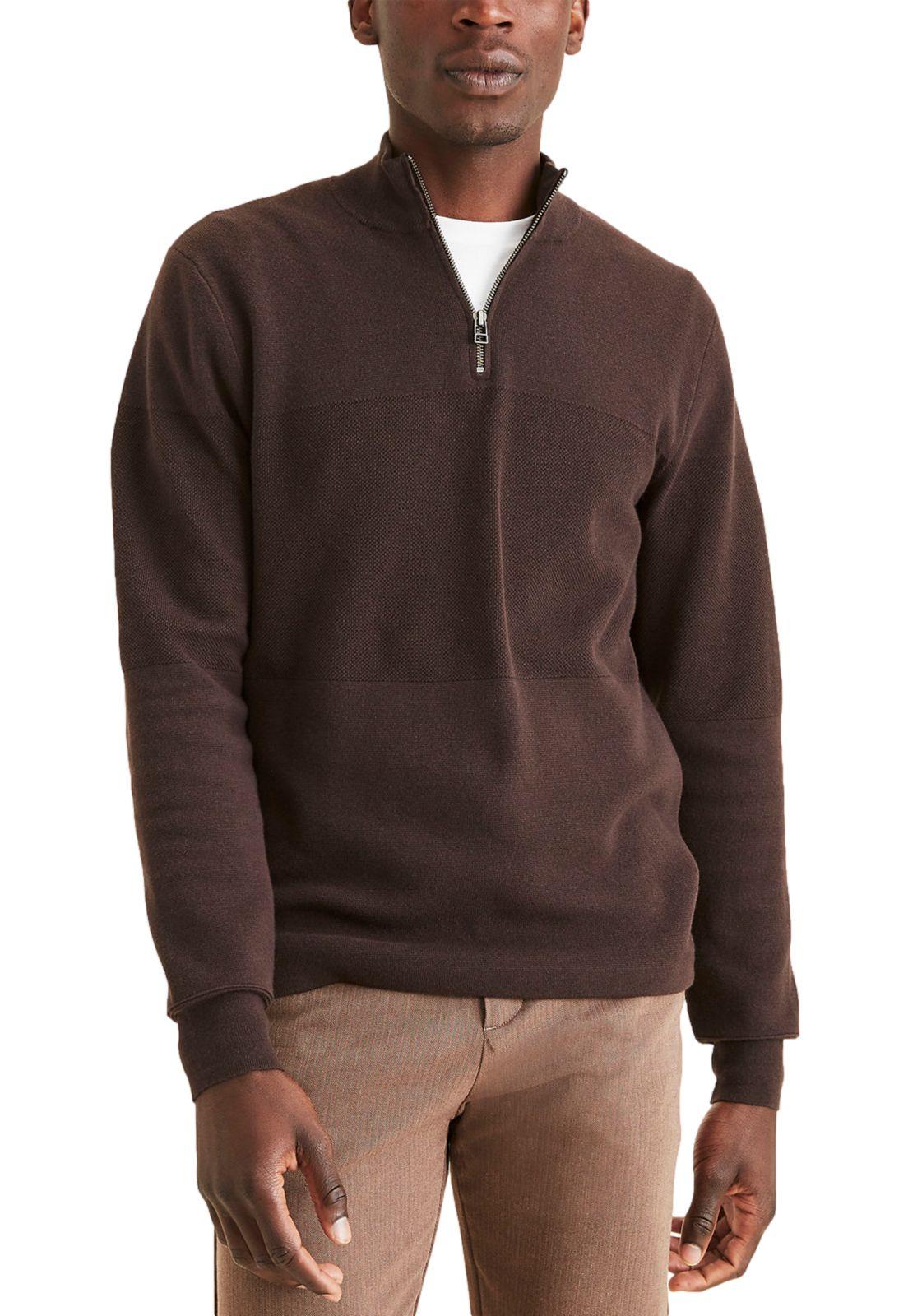 Sweater Hombre Quarter-Zip Regular Fit Café-2