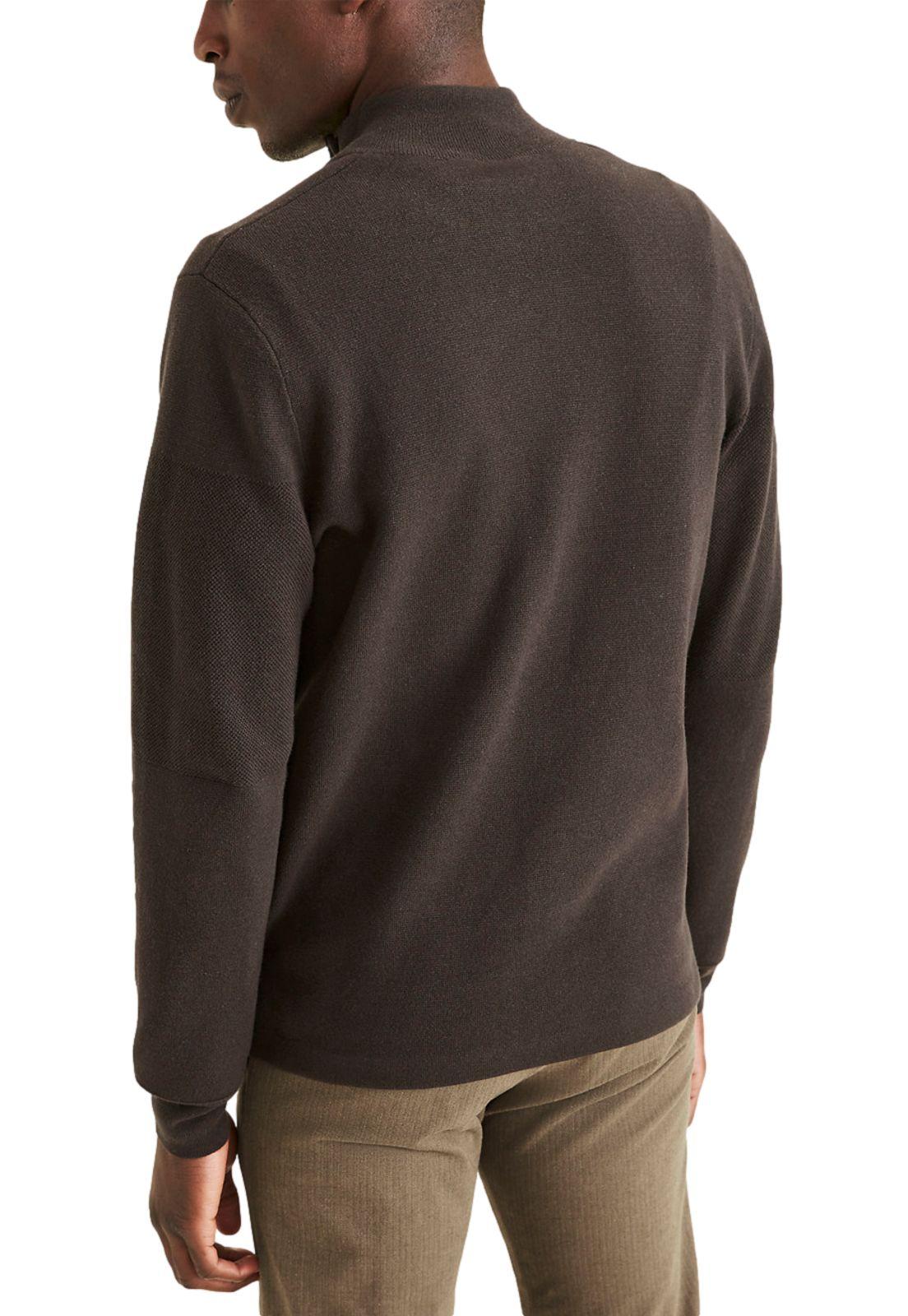 Sweater Hombre Quarter-Zip Regular Fit Café-3