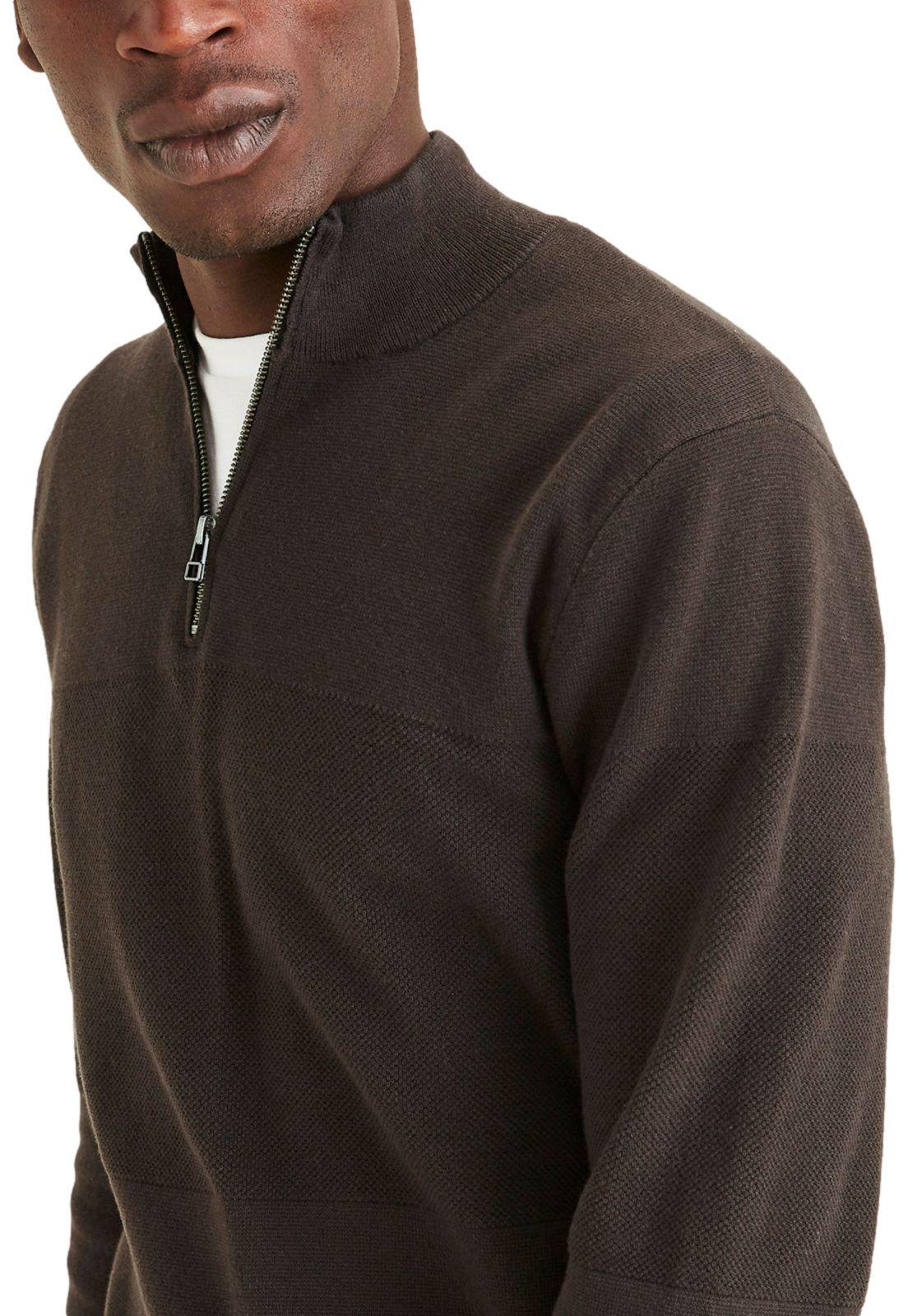 Sweater Hombre Quarter-Zip Regular Fit Café-4