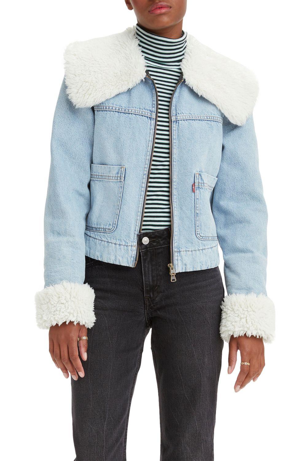 Chaqueta Mujer Sherpa Azul Claro Levis A3487-0002-0