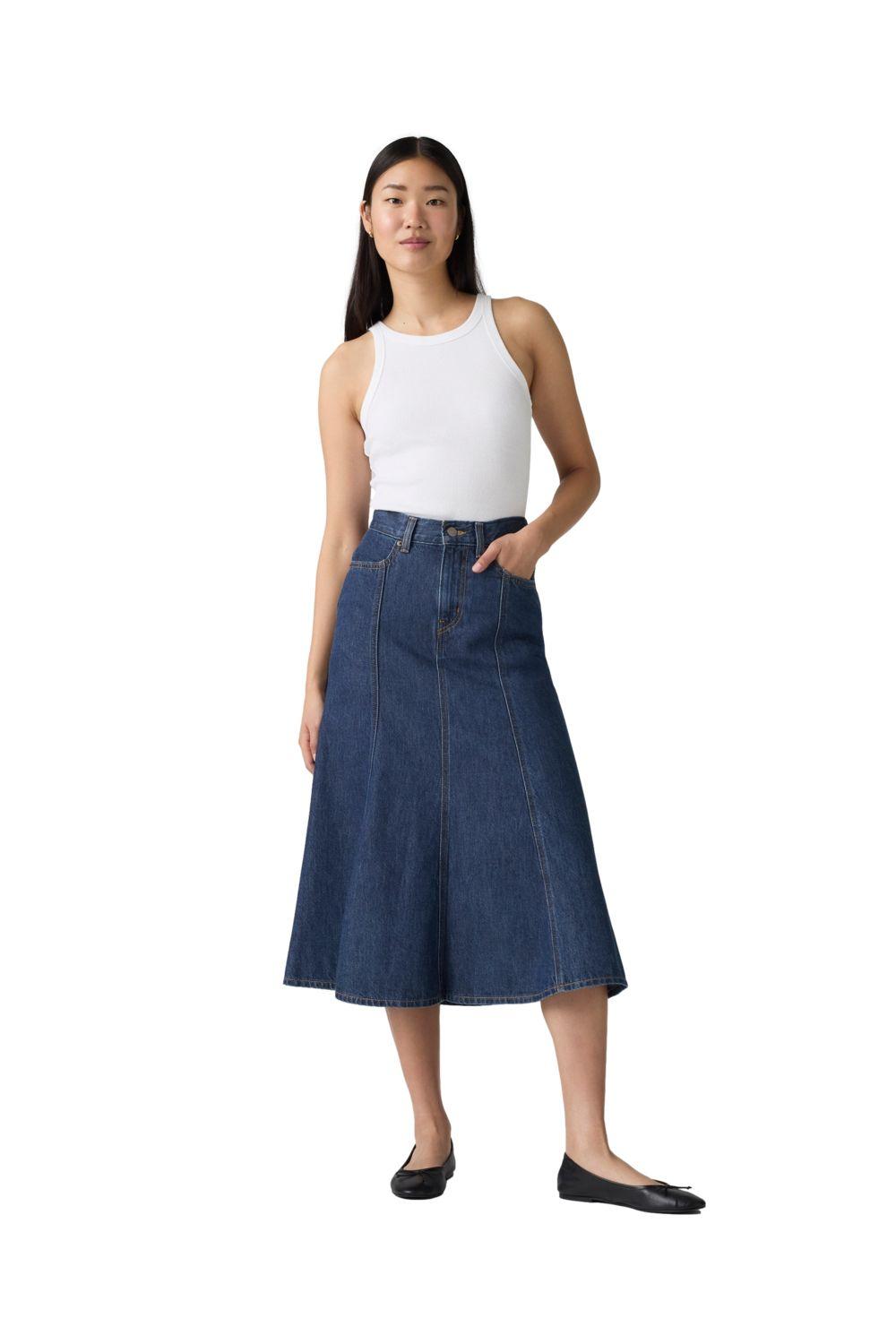 Falda Mujer Fit And Flare Skirt Azul Levis A8730-0006-3