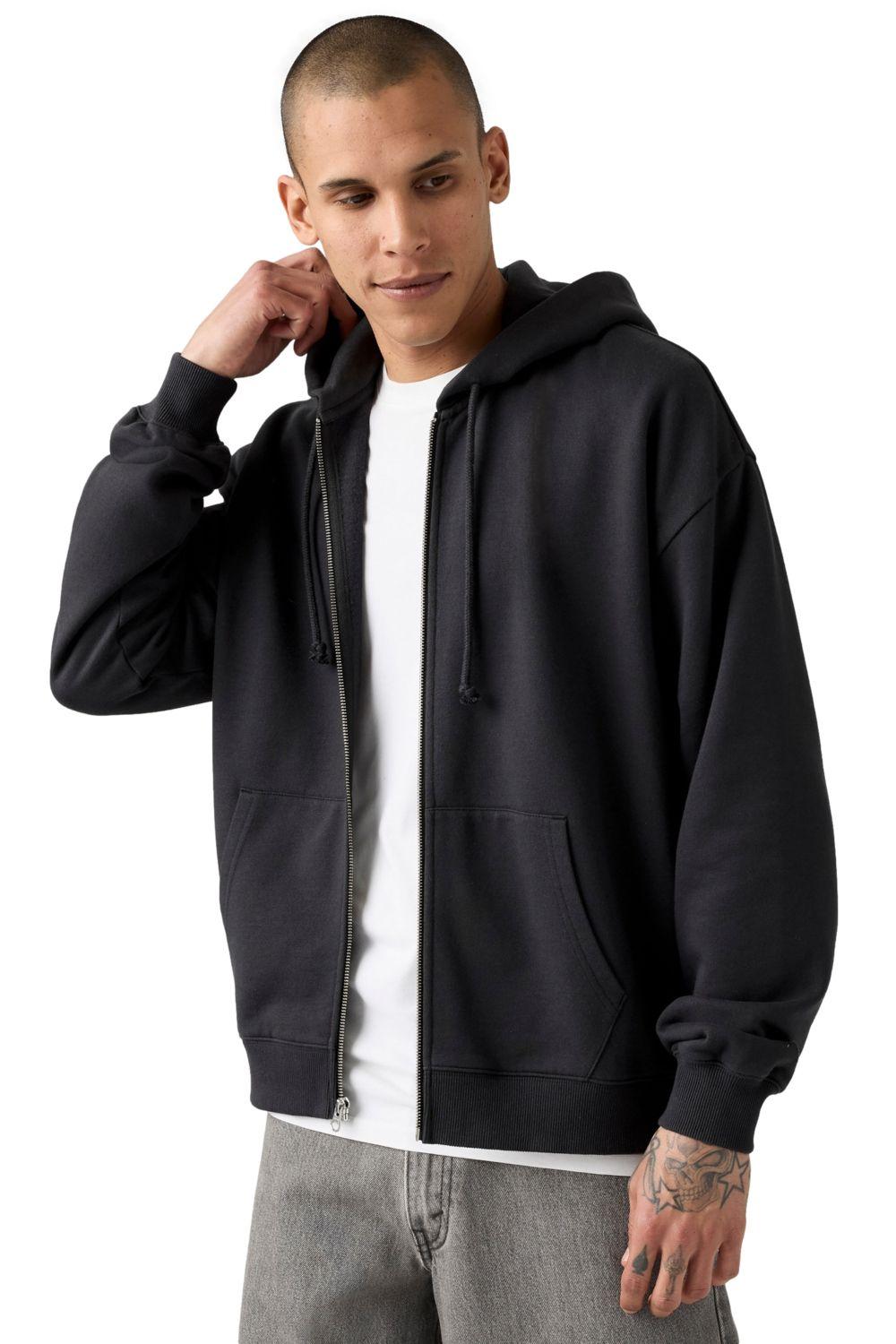 Polerón Hombre Cropped Full Zip Negro Levis 004GY-0000-2