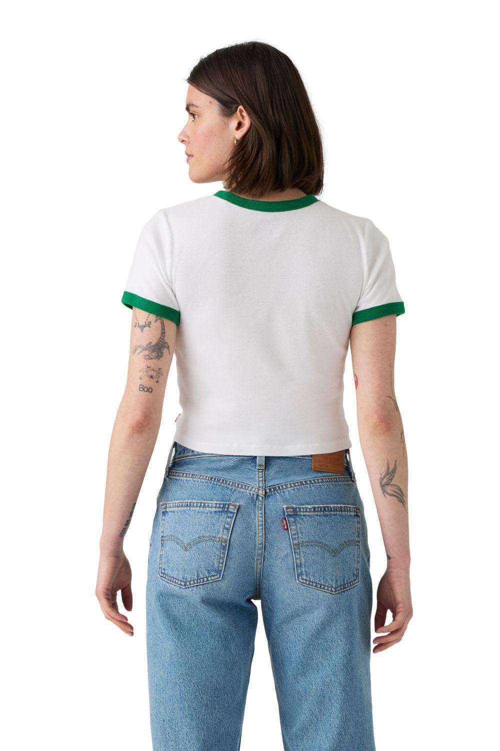 Polera Mujer Graphic Mini Ringer Tee Blanco Levis A3523-0142-1
