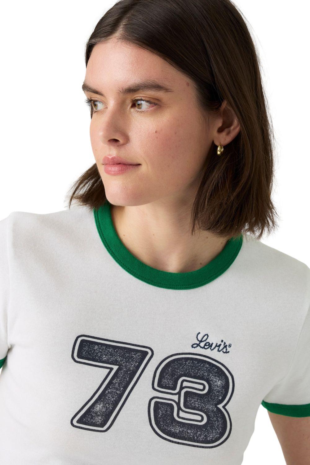 Polera Mujer Graphic Mini Ringer Tee Blanco Levis A3523-0142-3