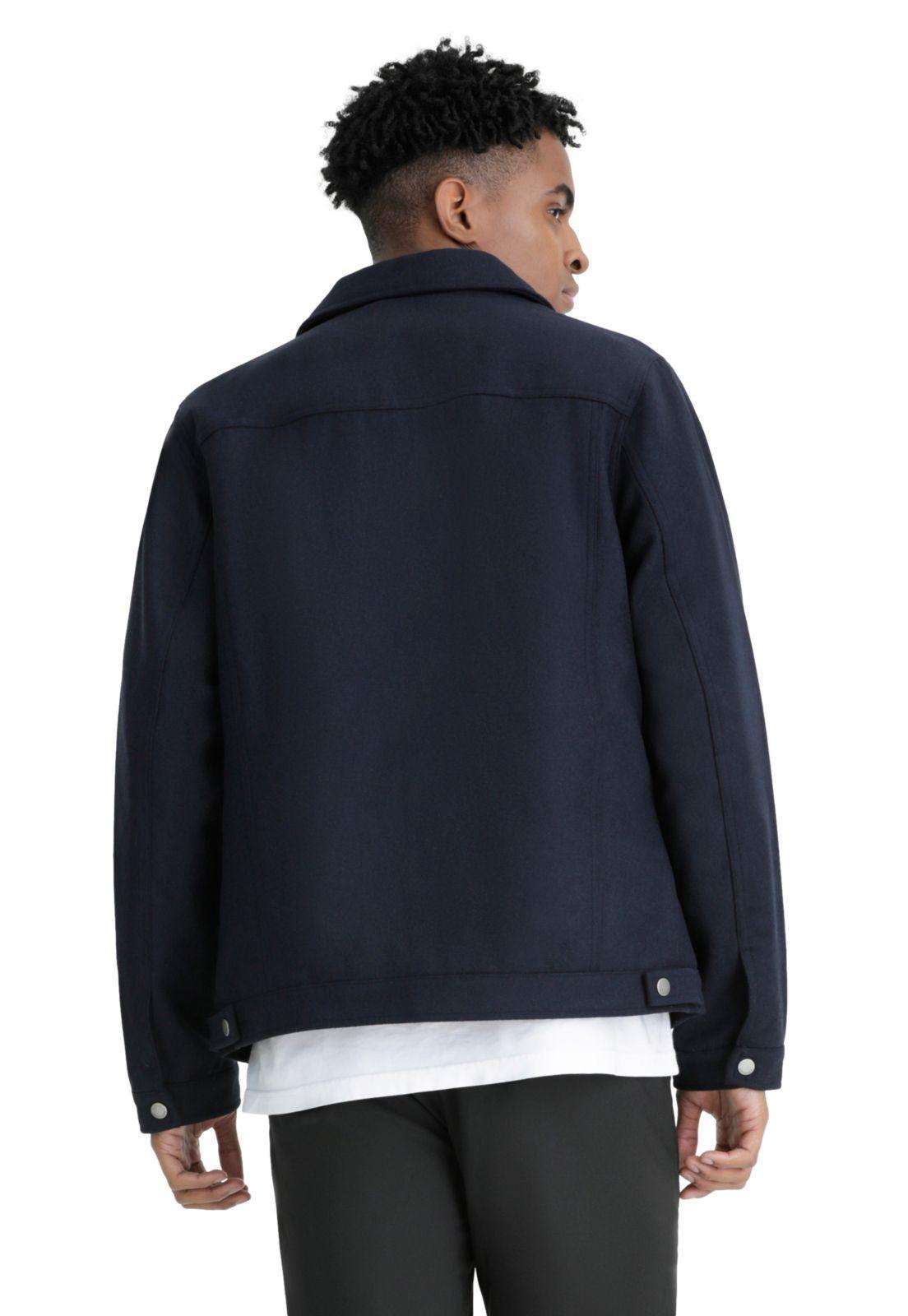 Chaqueta Hombre Wool Blend Regular Fit Azul-2