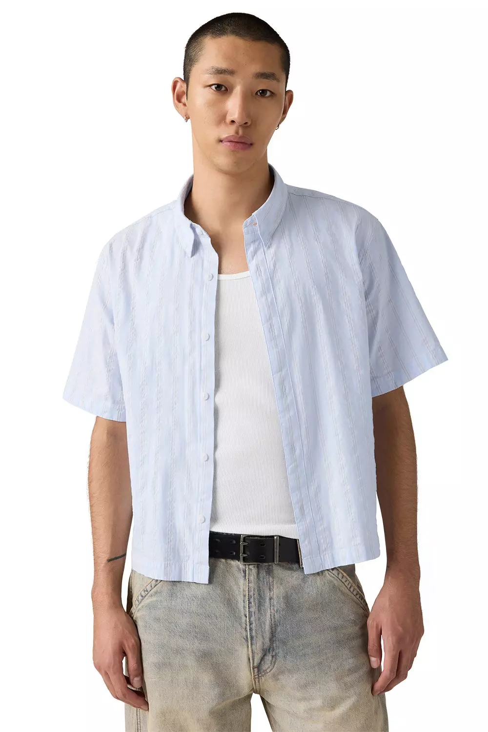 Camisa Hombre Lama Crop Shirt Celeste Levis 005GH-0001-0