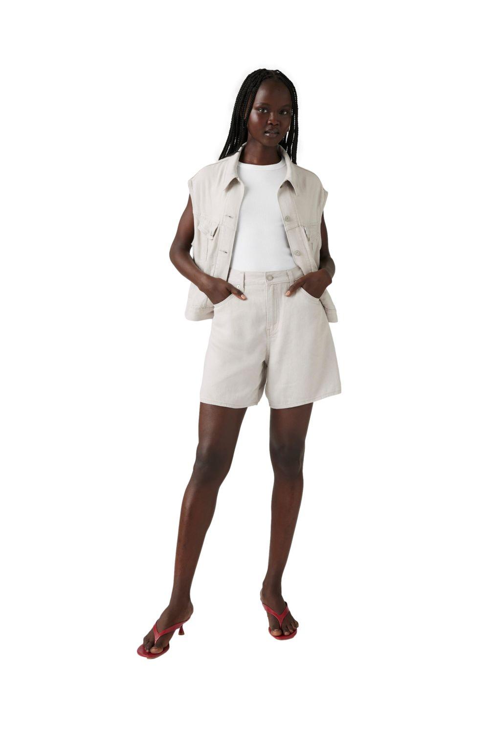 Shorts Mujer High Baggy Short Blanco Levis A9311-0018-4