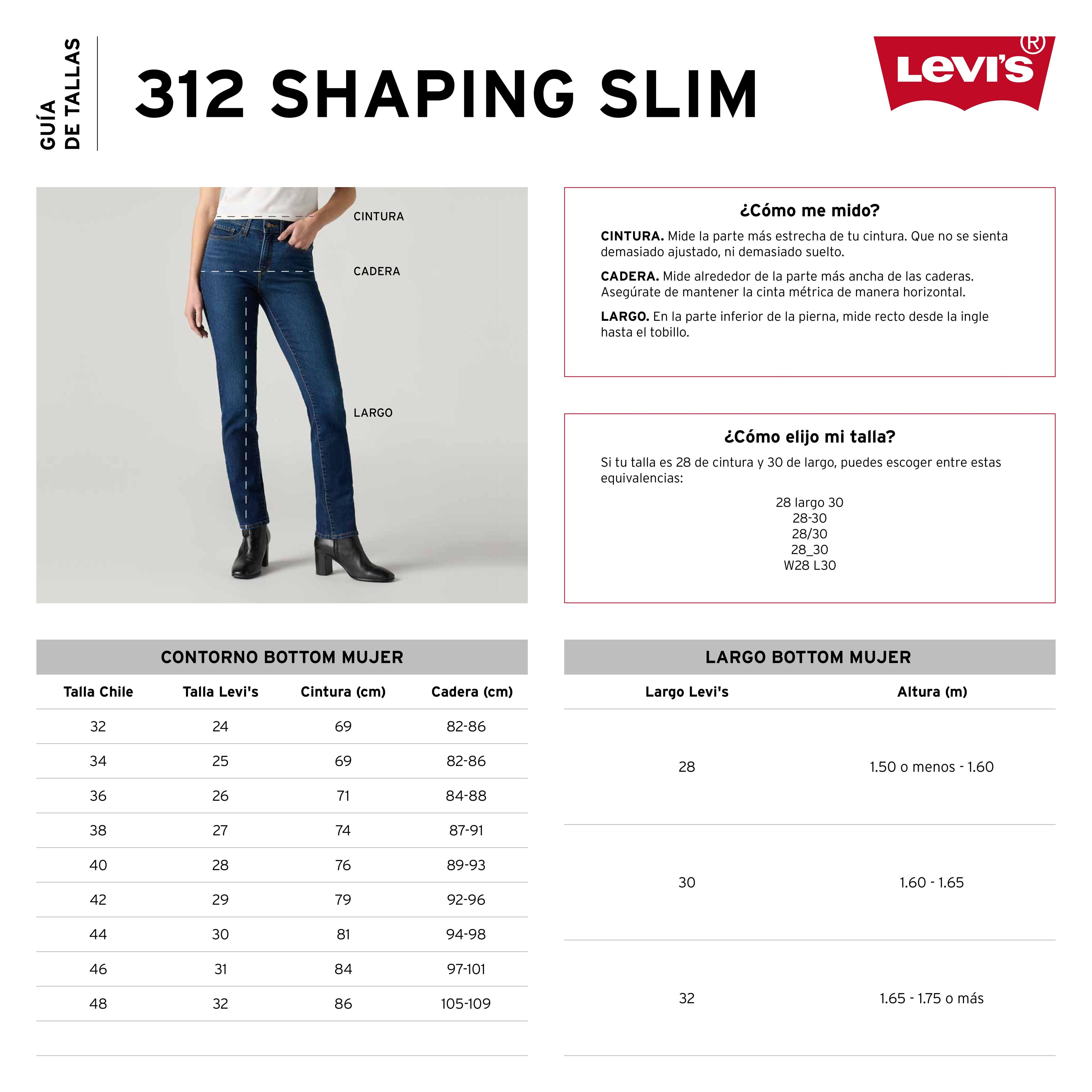 Jeans Mujer 312 Shaping Slim Azul Levis 19627-0282-5