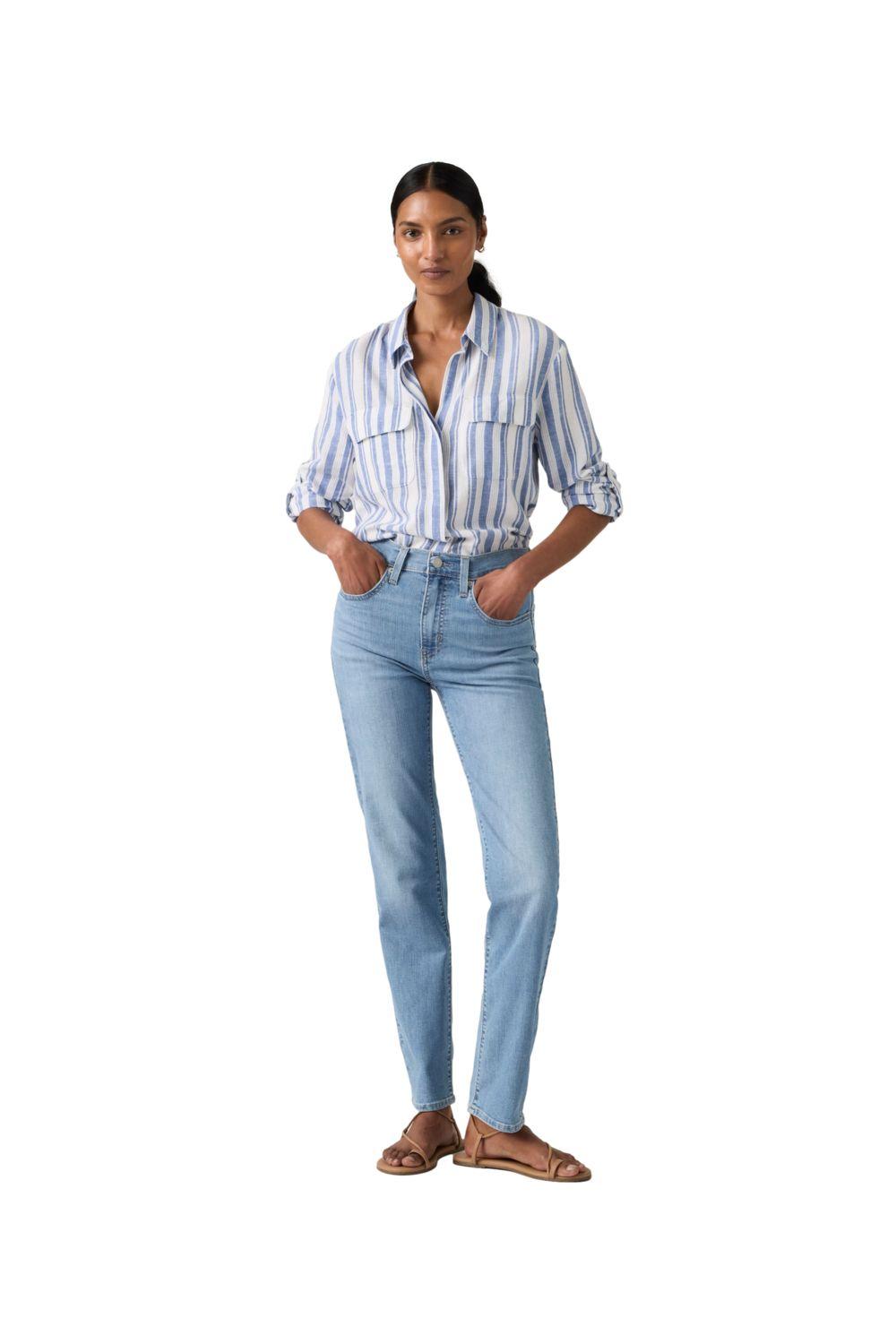 Jeans Mujer 724 High Rise Straight Azul Levis 18883-0455-3