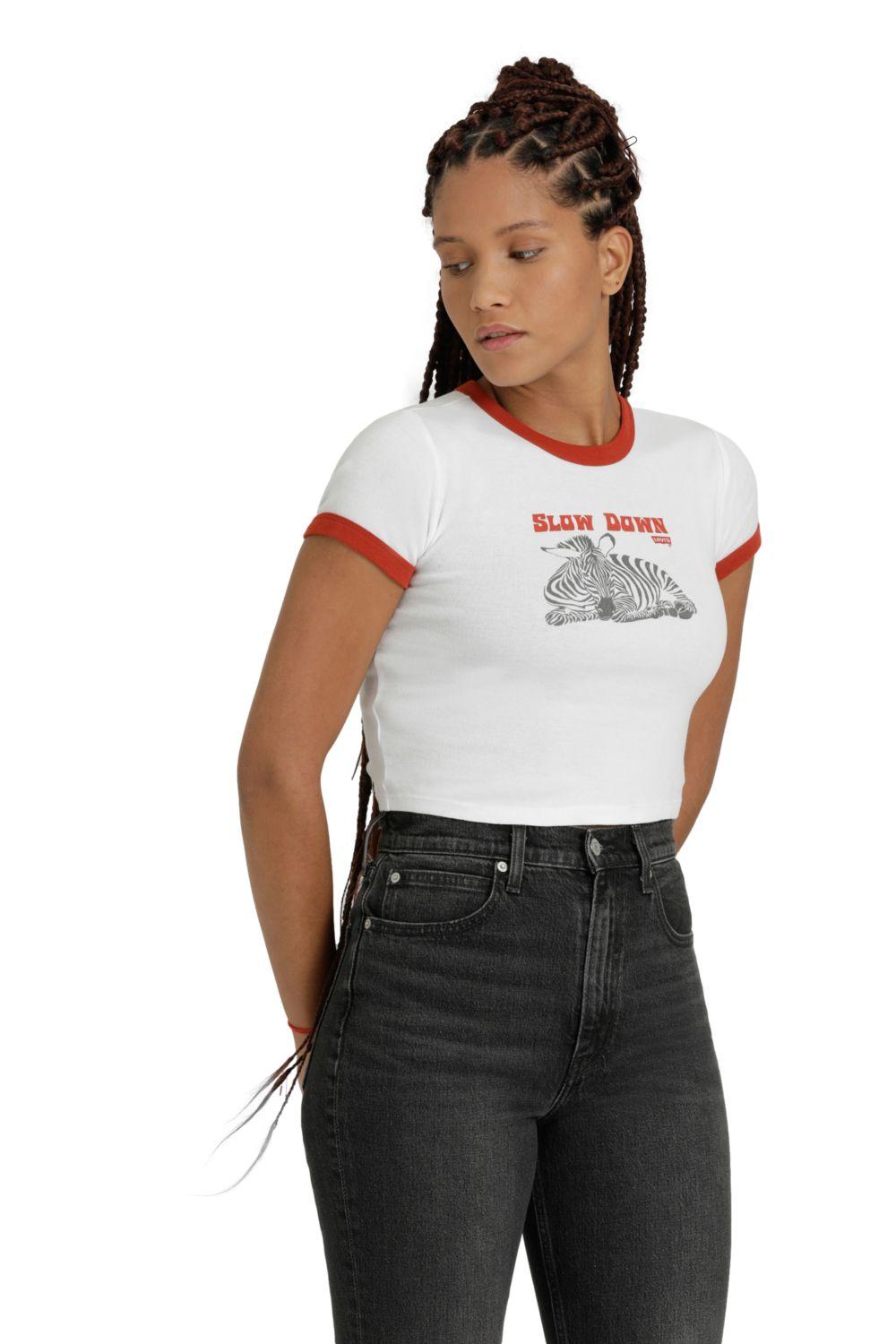 Polera Mujer con Logo Blanco Levis A3523-0017-4
