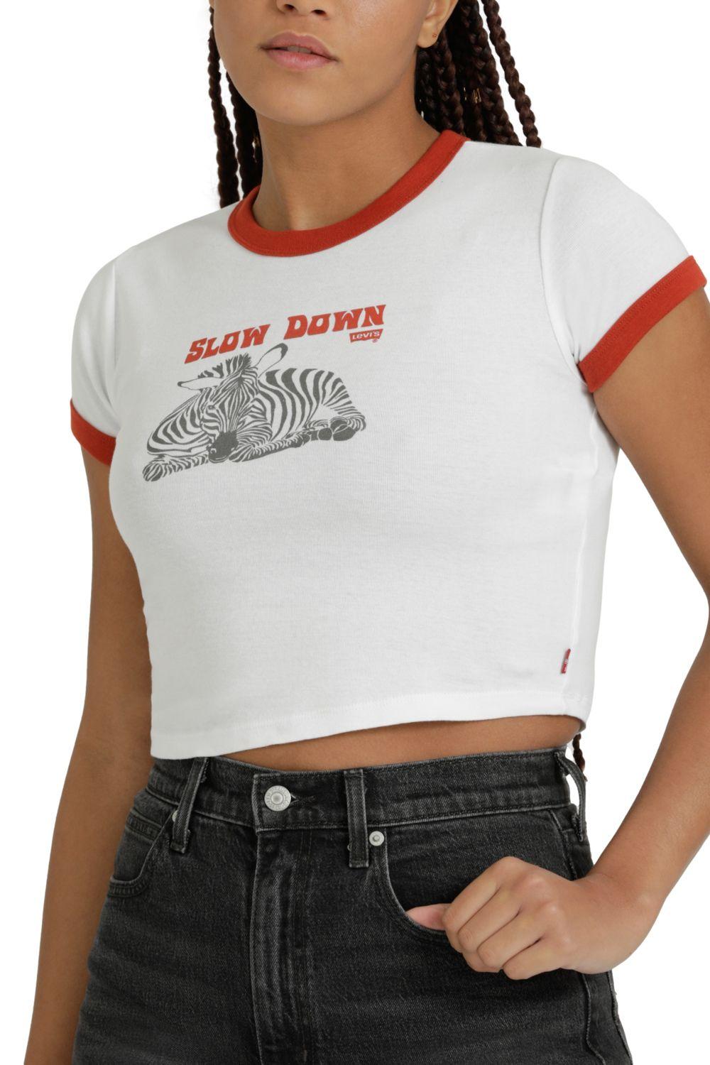 Polera Mujer con Logo Blanco Levis A3523-0017-3