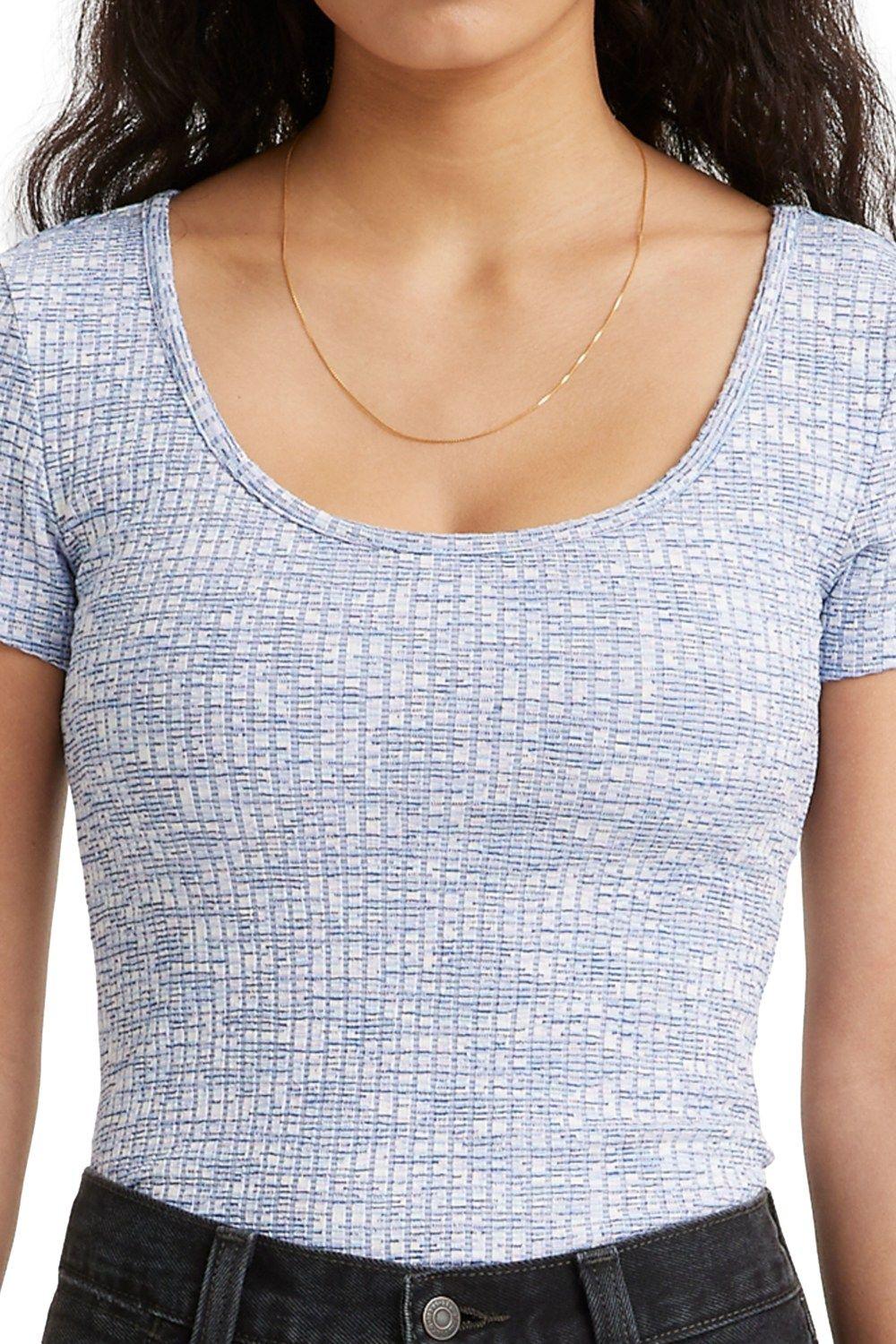 Polera Mujer Open Neck Azul Levis A6024-0003-3
