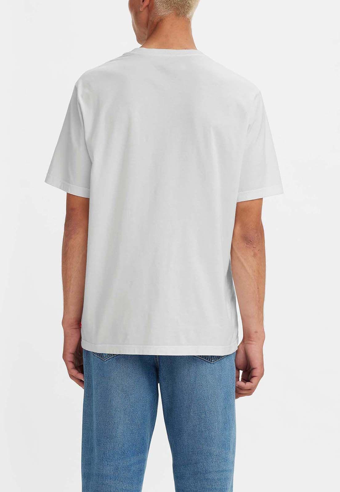 Polera Hombre Cuello Redondo Gráfica Blanca Levis 16143-0165-1