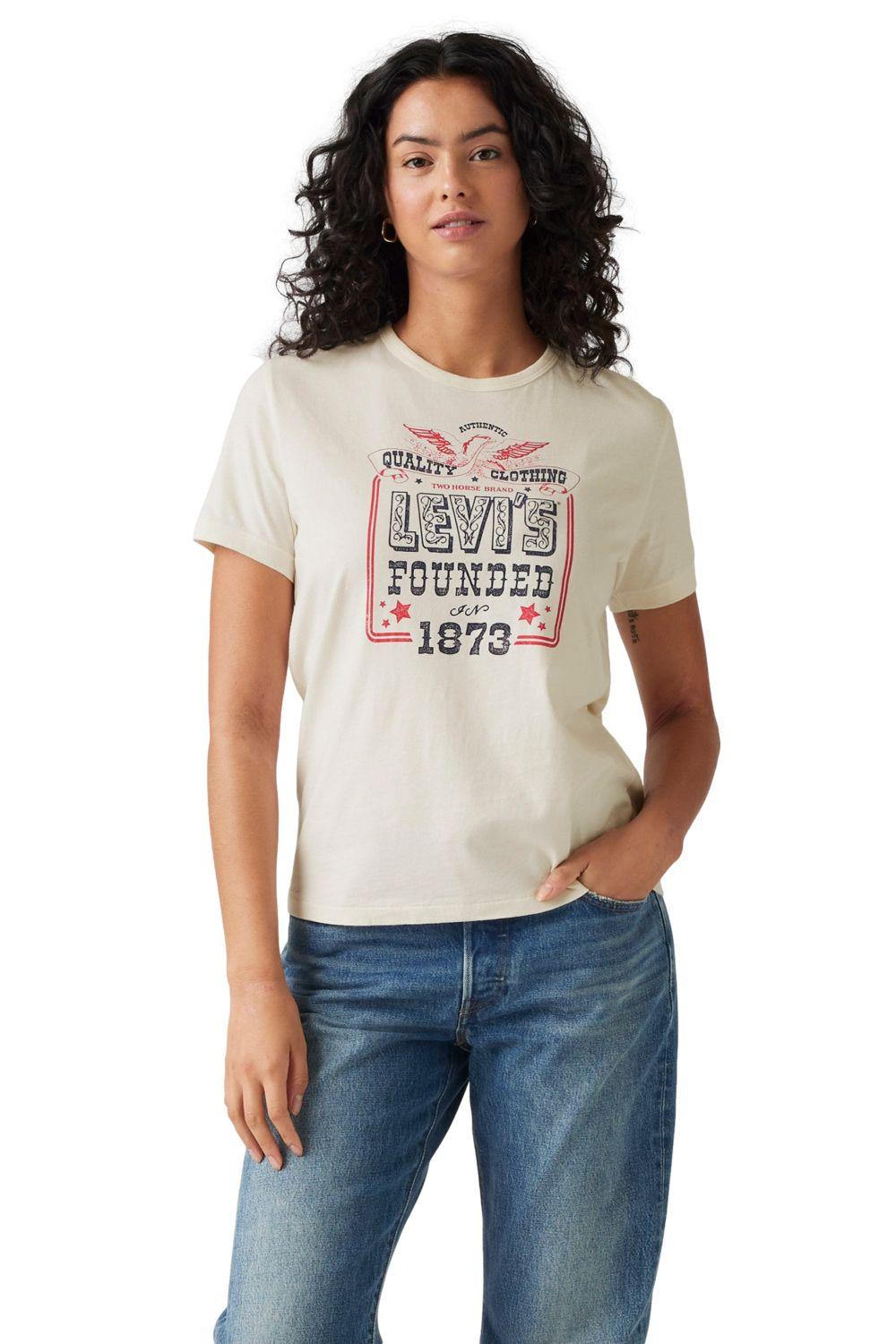 Polera Mujer Graphic Iconic Tee Beige Levis A8802-0041-0