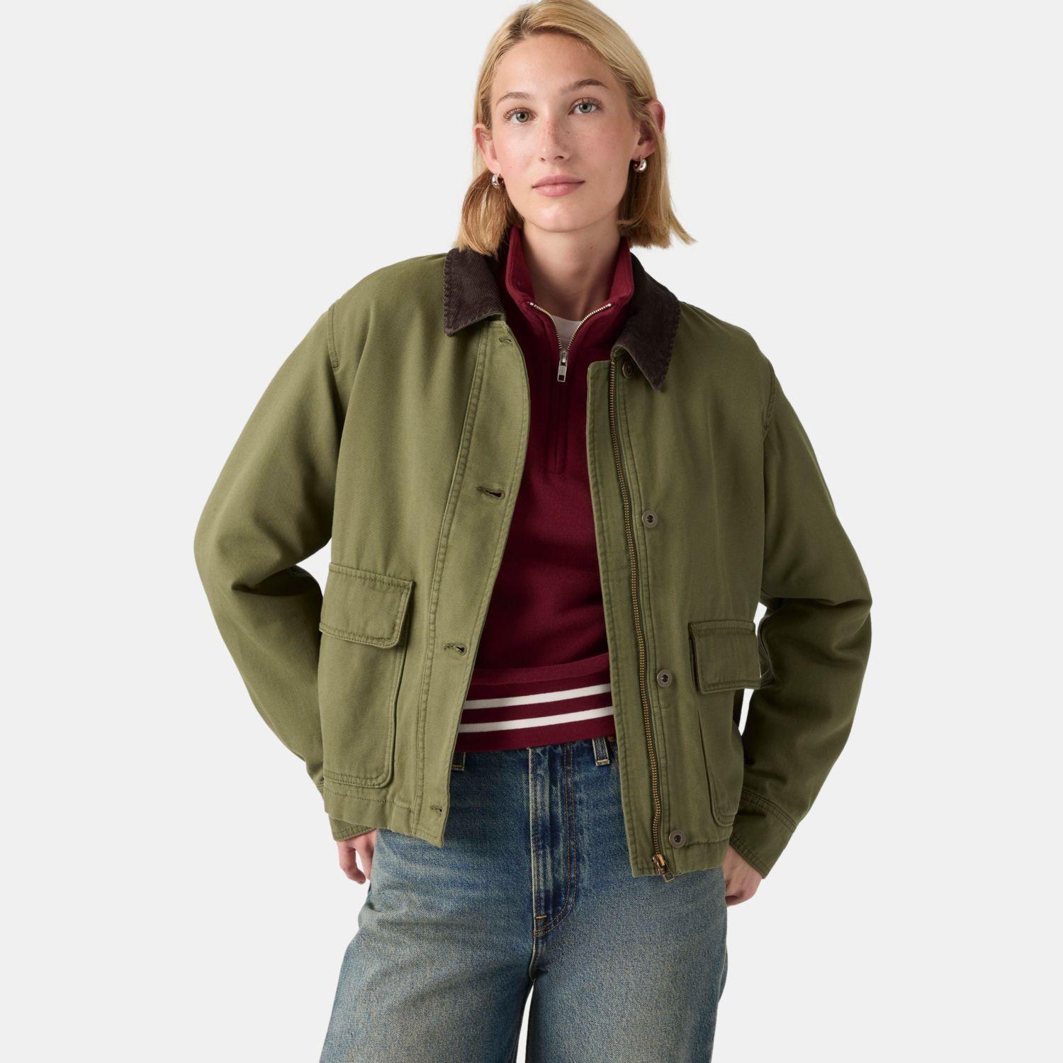 Chaqueta Mujer Bree Cropped Chore Verde Levis 006S6-0001-2