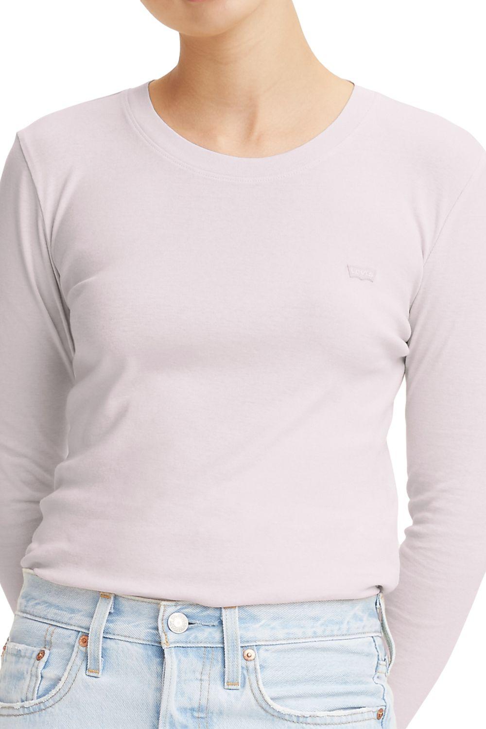 Polera Mujer Manga Larga Lisa Rosado Levis 69555-0052-2