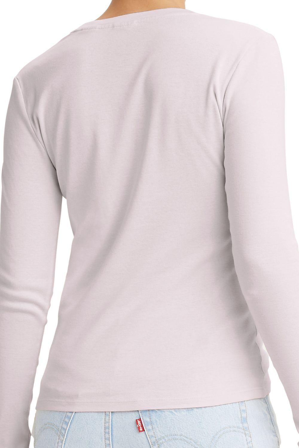Polera Mujer Manga Larga Lisa Rosado Levis 69555-0052-3
