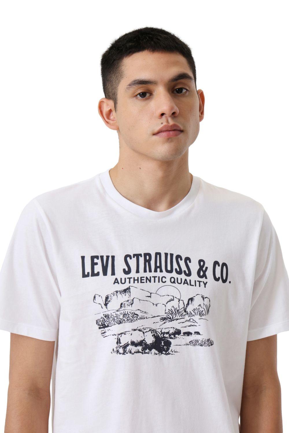Polera Hombre Graphic Crewneck Tee Blanco Levis 22491-2004-4
