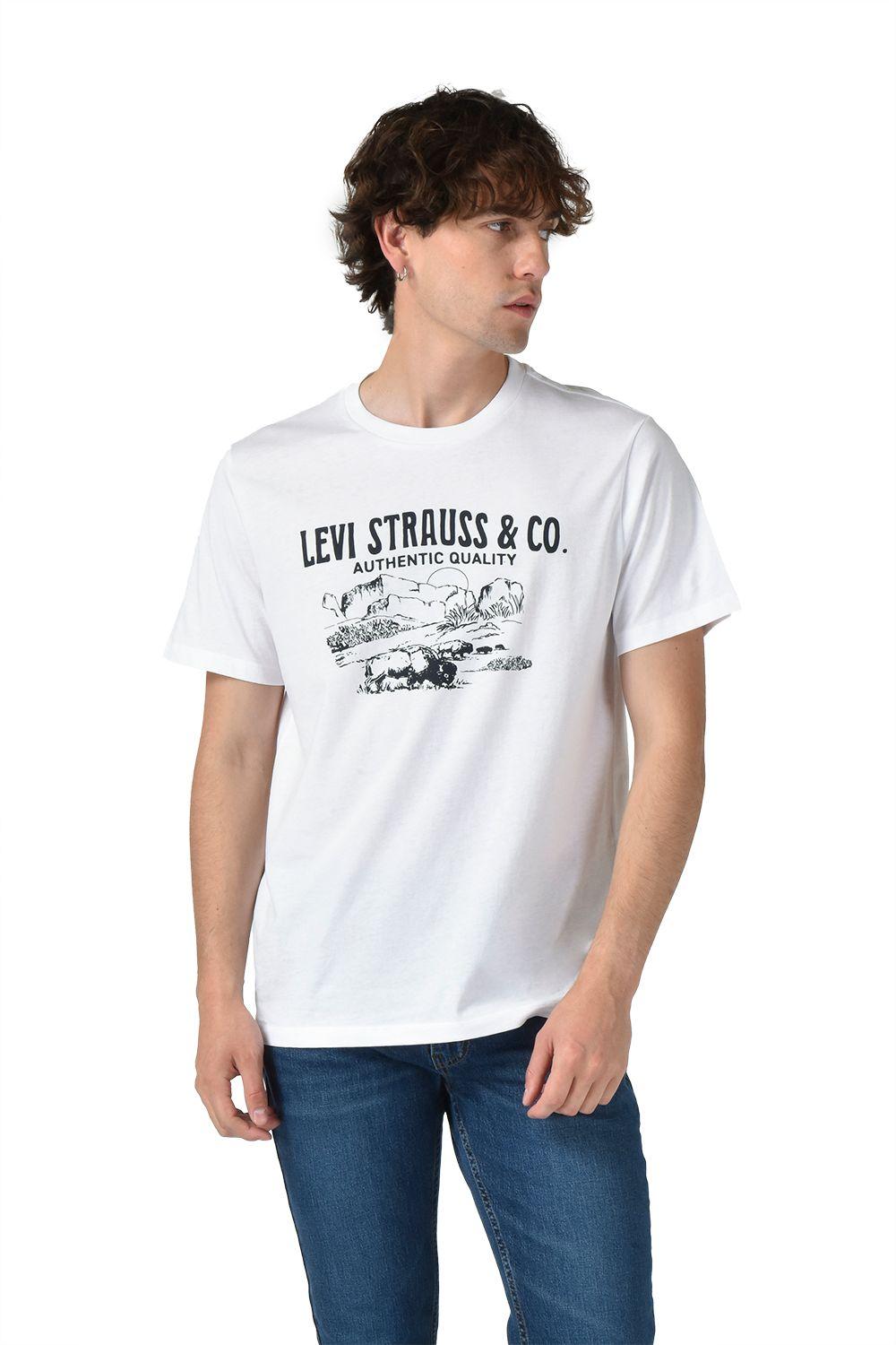 Polera Hombre Graphic Crewneck Tee Blanco Levis 22491-2004-2