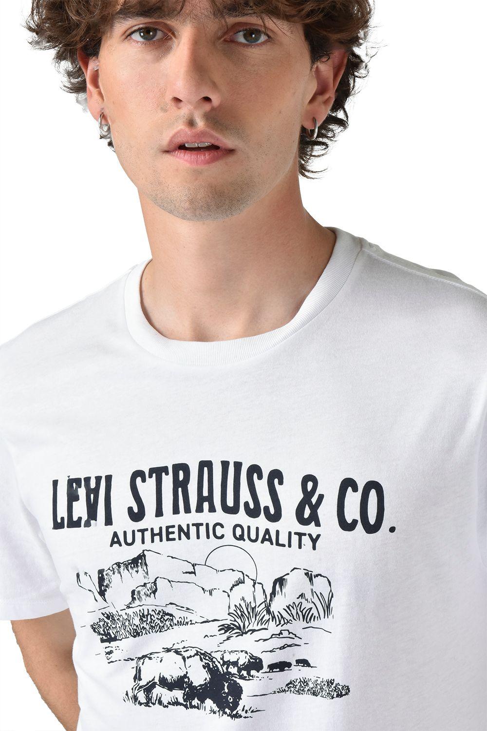 Polera Hombre Graphic Crewneck Tee Blanco Levis 22491-2004-3