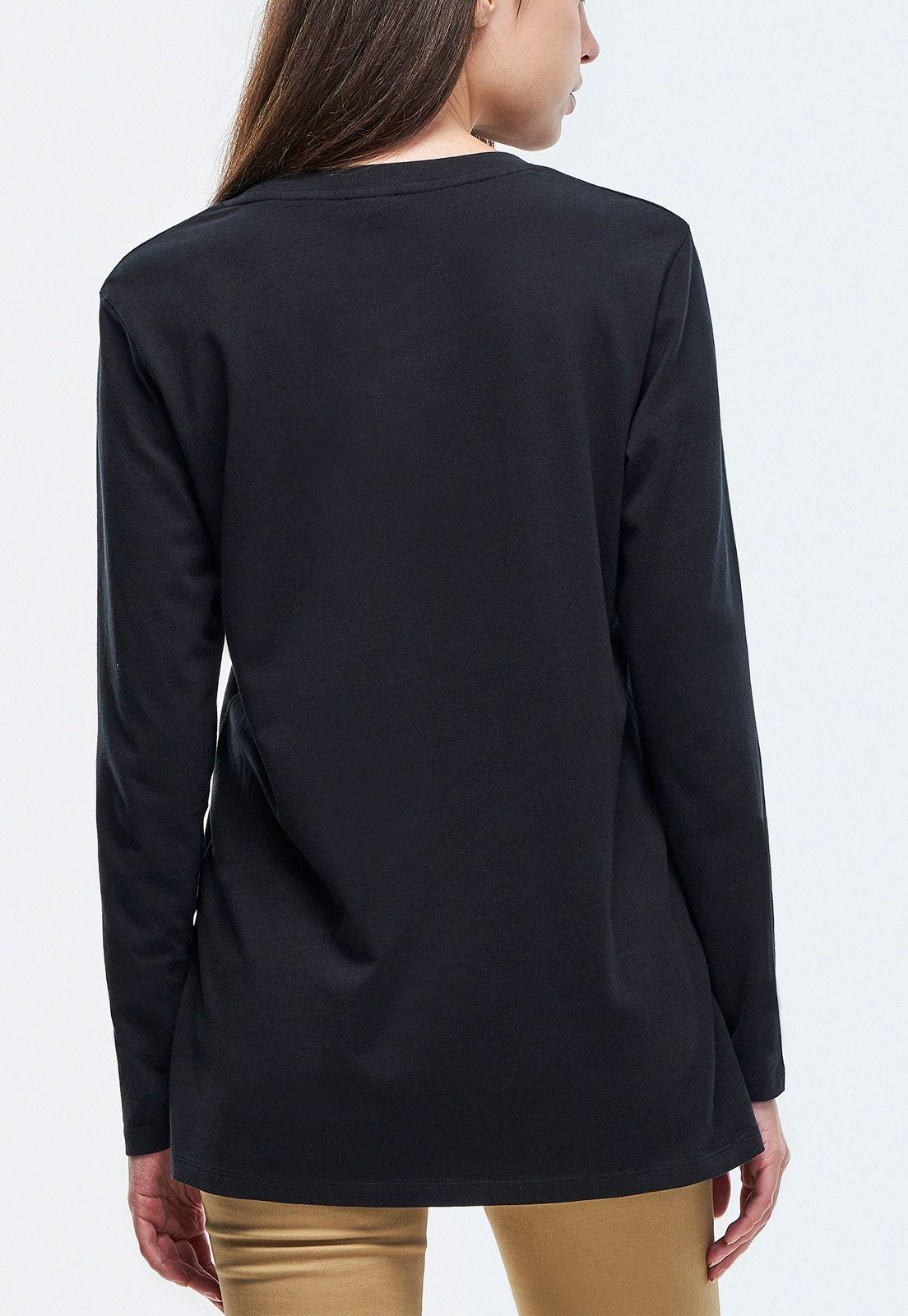 Polera Mujer Manga Larga Negra Levis A3052-0000-1
