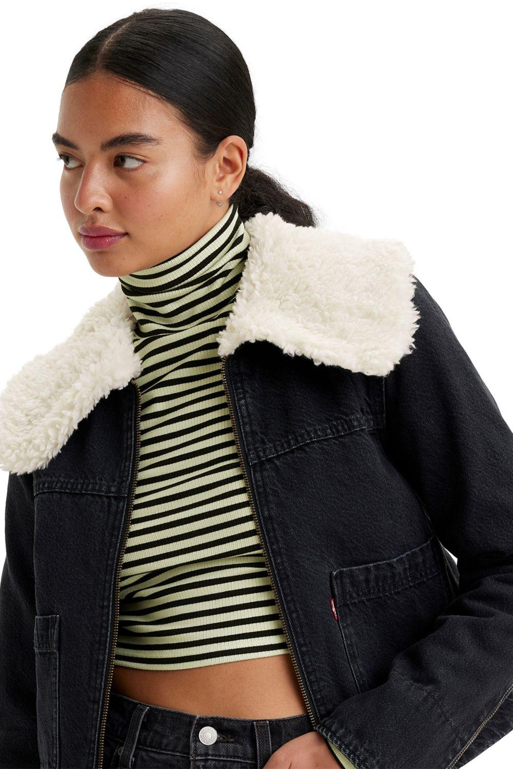 Chaqueta Mujer Sherpa Negra Levis A3487-0003-1